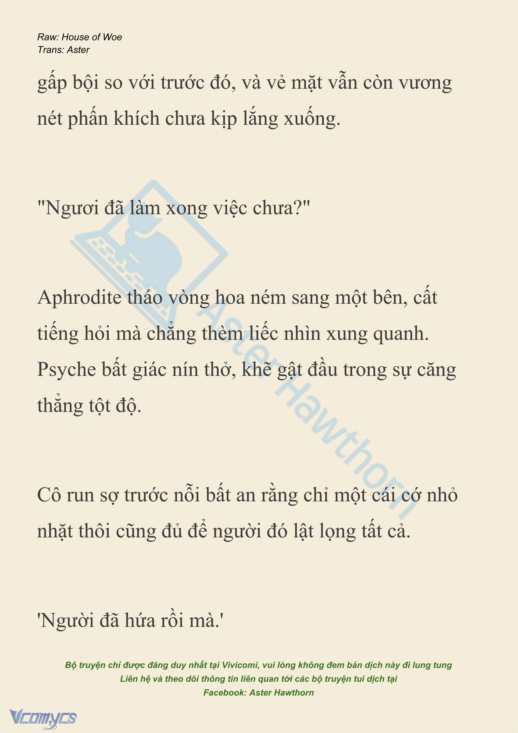 [NOVEL] Dành Cho Các Nữ Thần: Dành cho Psyche Chap 41 - Trang 2