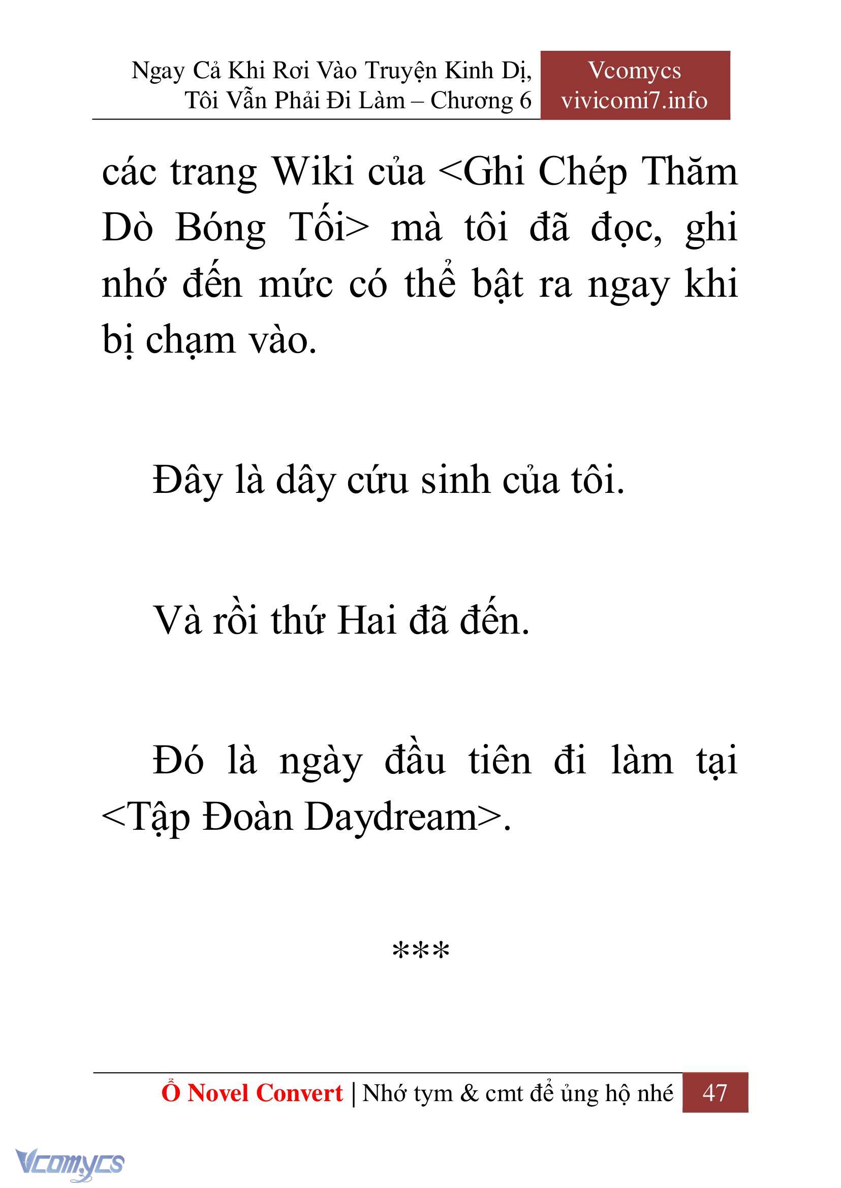 [Novel] Ngay Cả Khi Rơi Vào Truyện Kinh Dị, Tôi Vẫn Phải Đi Làm Chap 6 - Trang 2