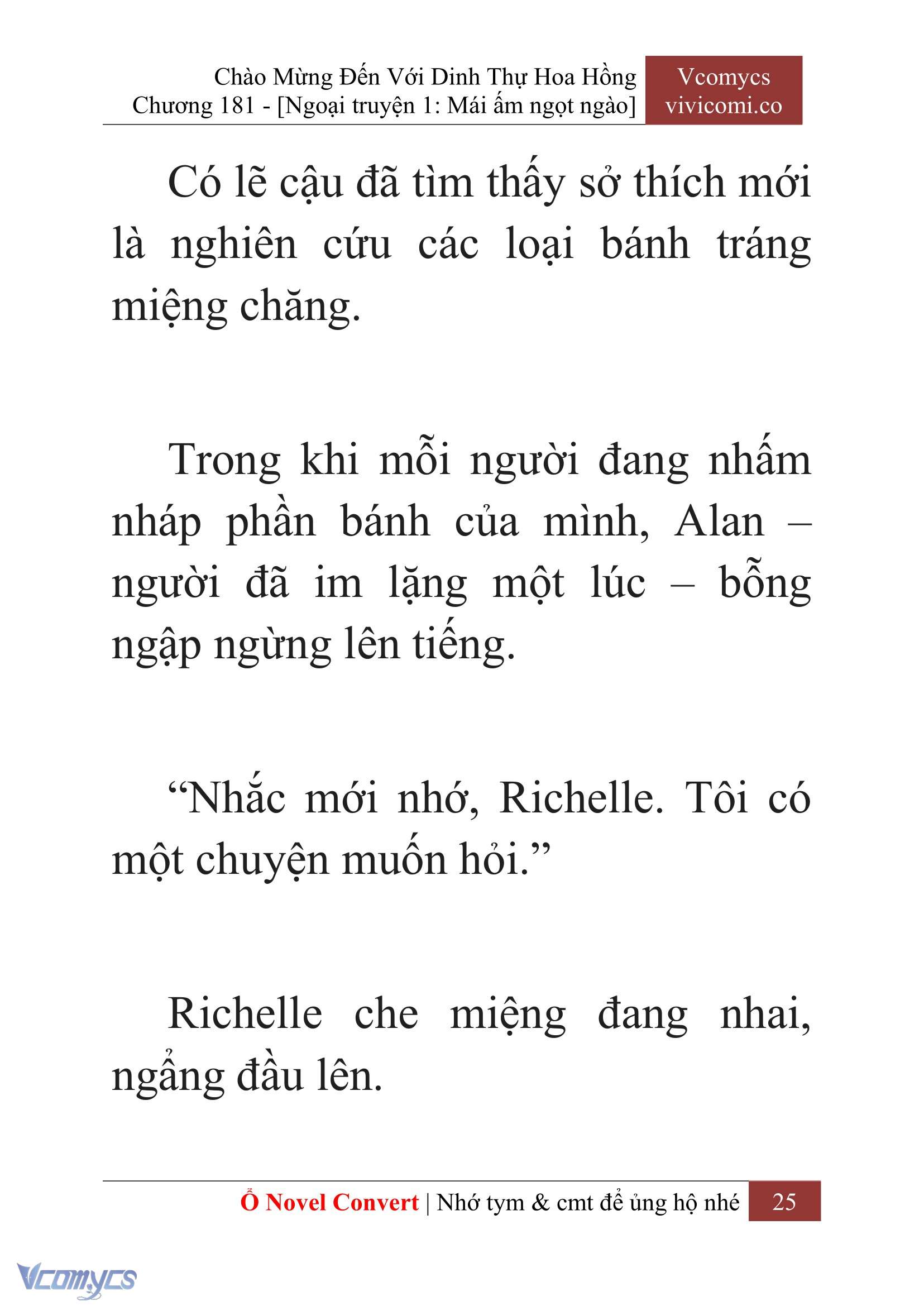 [Novel] Chào Mừng Đến Với Dinh Thự Hoa Hồng Chap 181 - Trang 2