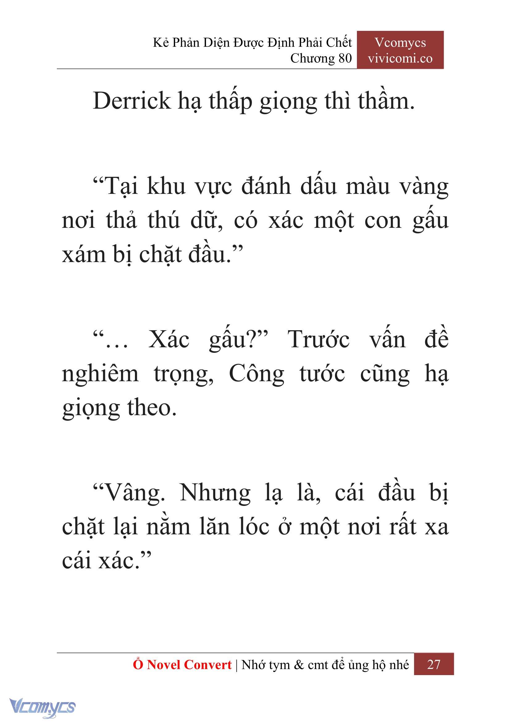 [Novel] Kẻ Phản Diện Được Định Phải Chết Chap 80 - Trang 2