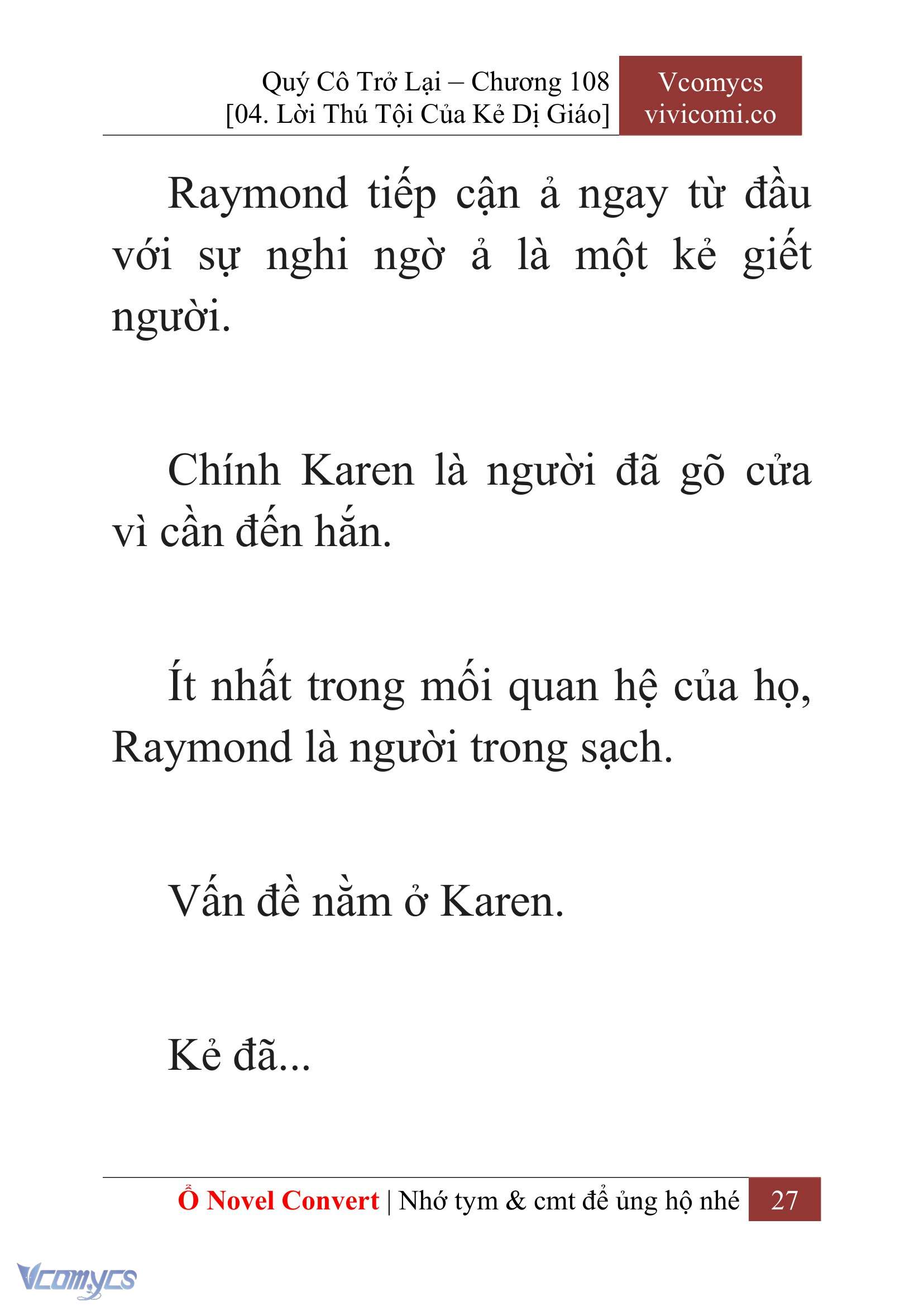 [Novel] Quý Cô Trở Lại Chap 108 - Trang 2