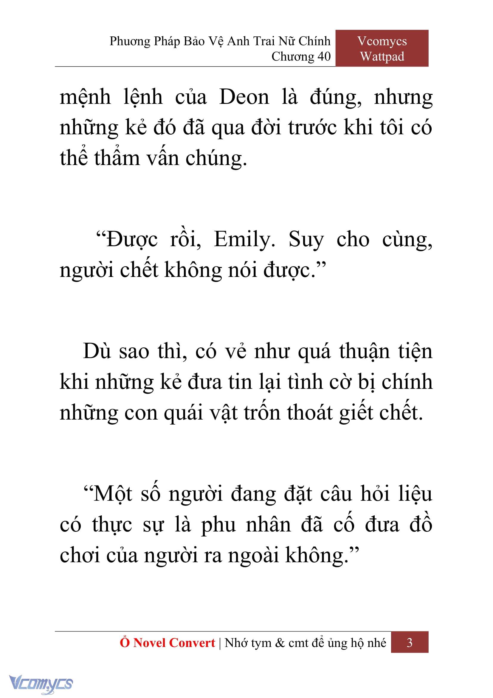 [Novel] Phương Pháp Bảo Vệ Anh Trai Nữ Chính Chap 40 - Trang 2