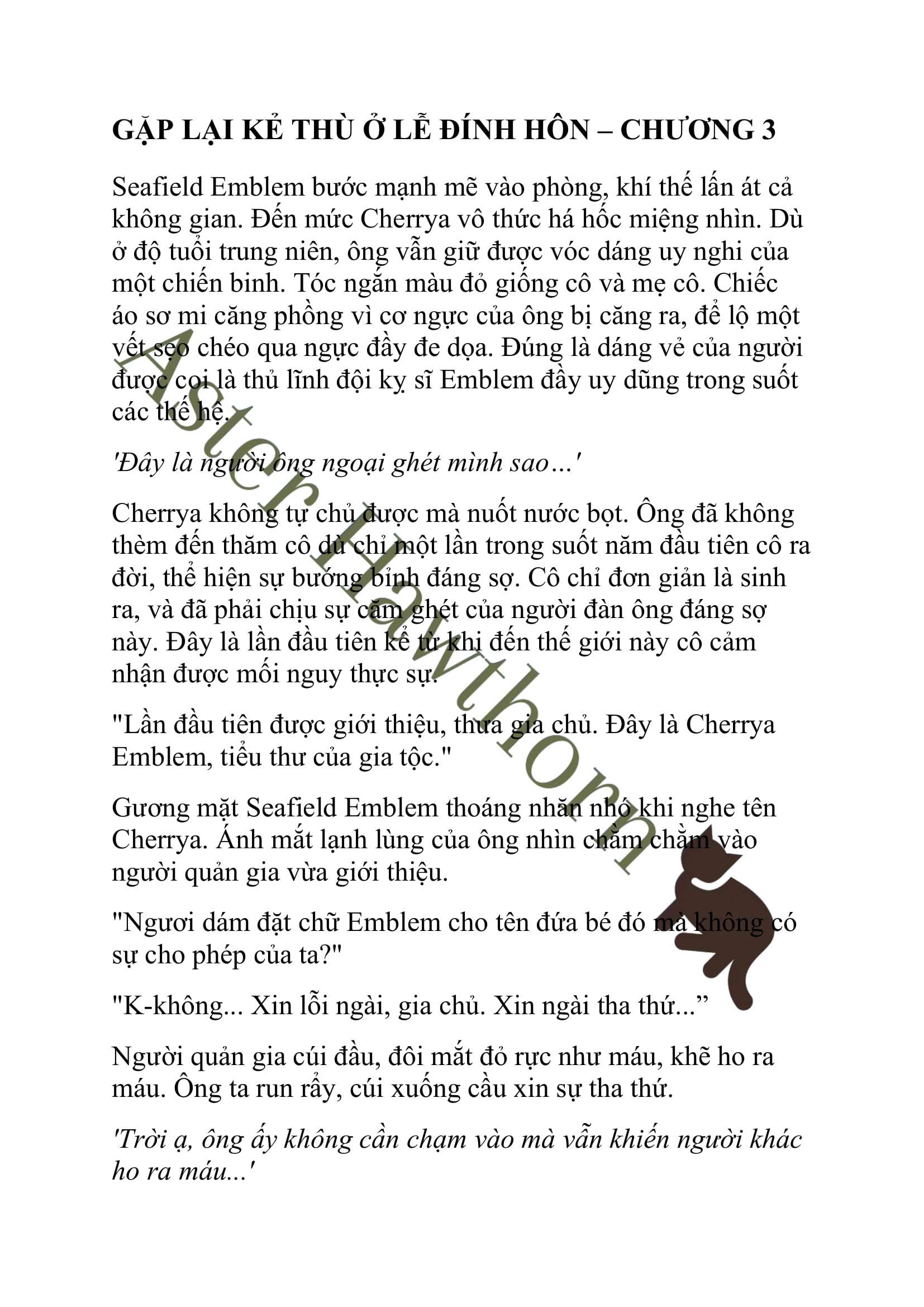 [NOVEL] Gặp Lại Kẻ Thù Ở Lễ Đính Hôn Chap 3 - Trang 2