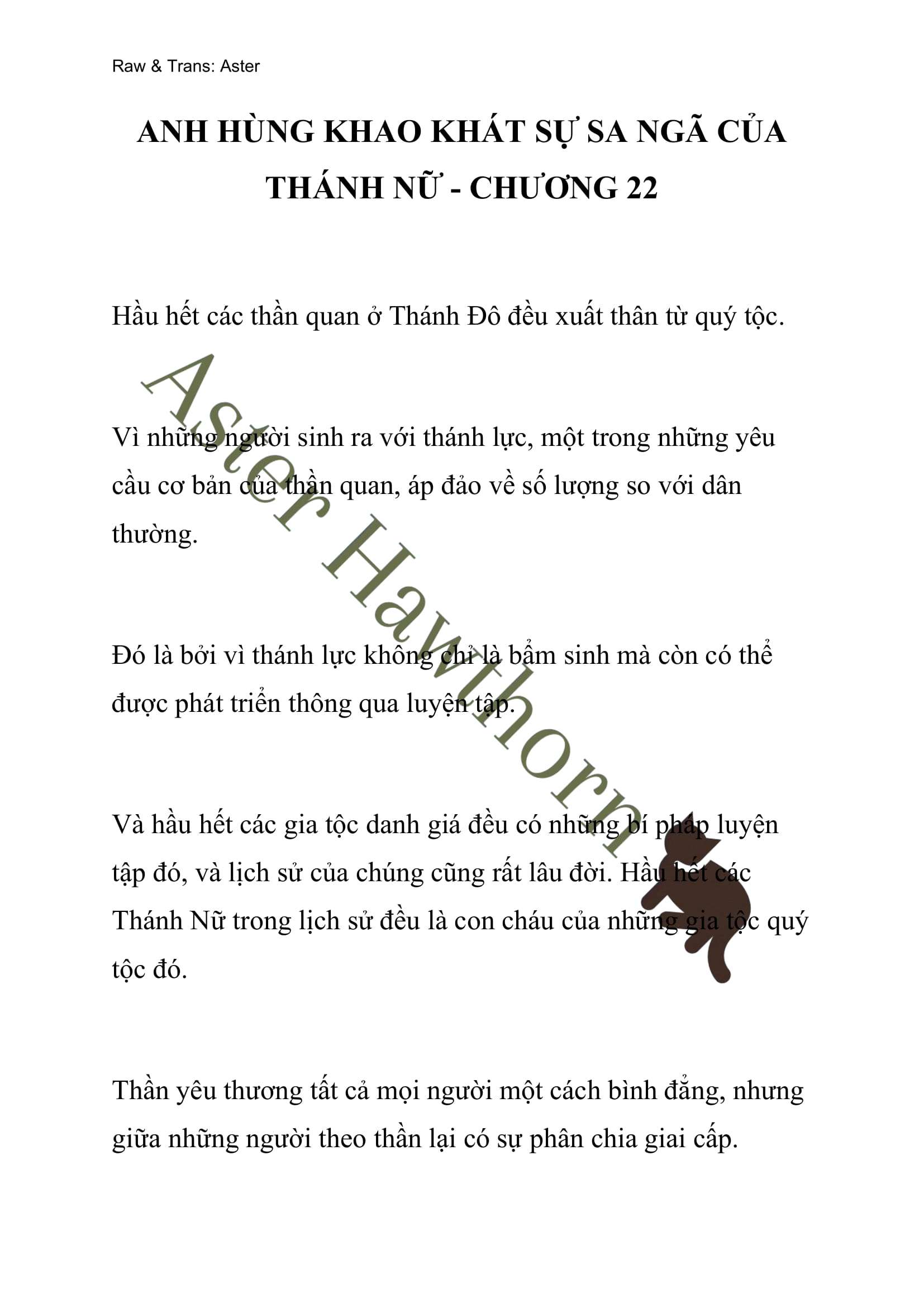 [NOVEL] Anh Hùng Khao Khát Sự Sa Ngã Của Thánh Nữ Chap 22 - Next Chap 23