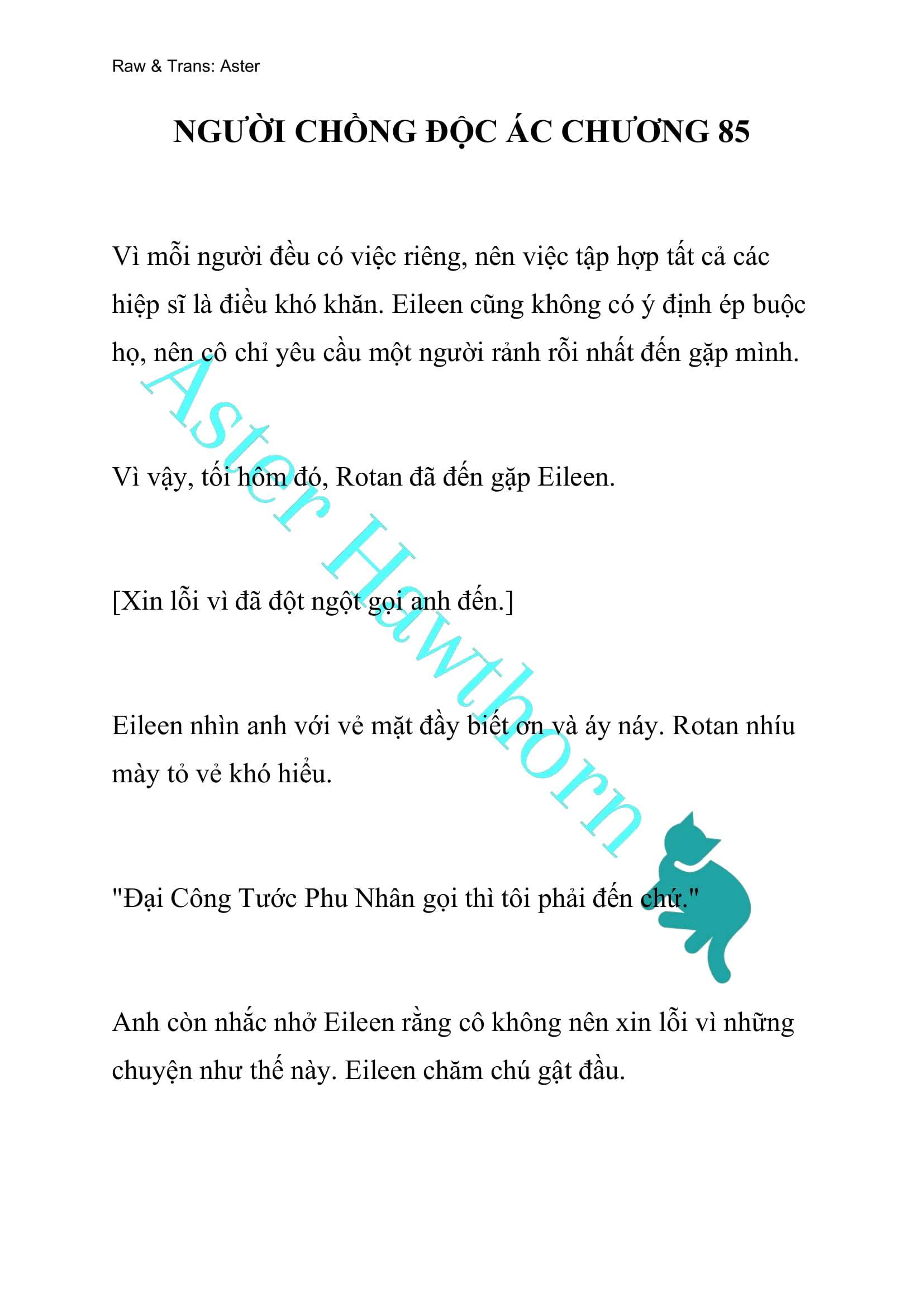 [NOVEL] Người Chồng Độc Ác Chap 85 - Next Chap 86