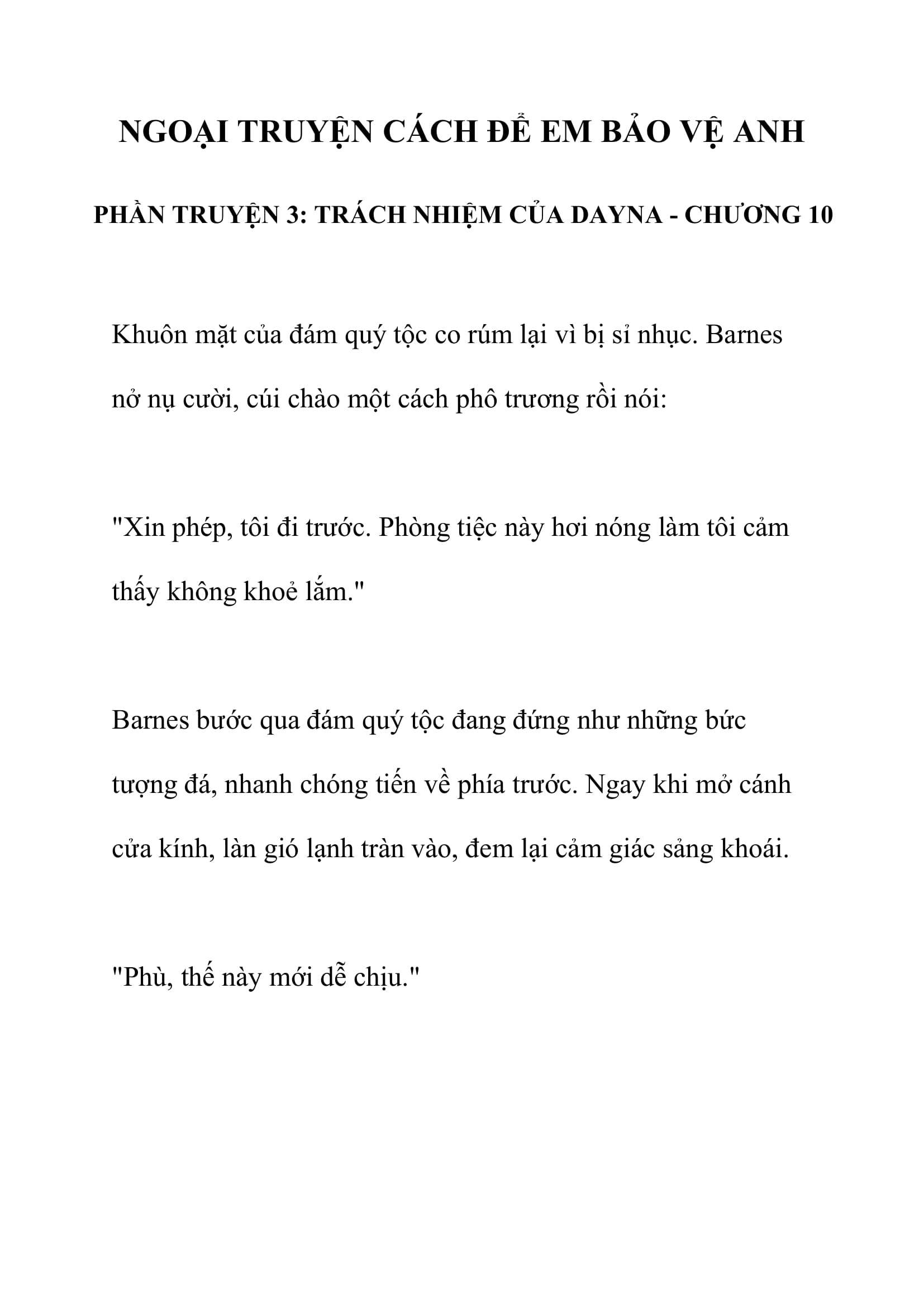 [NOVEL] Ngoại Truyện Cách Để Em Bảo Vệ Anh Chap 10 - Next Chap 11