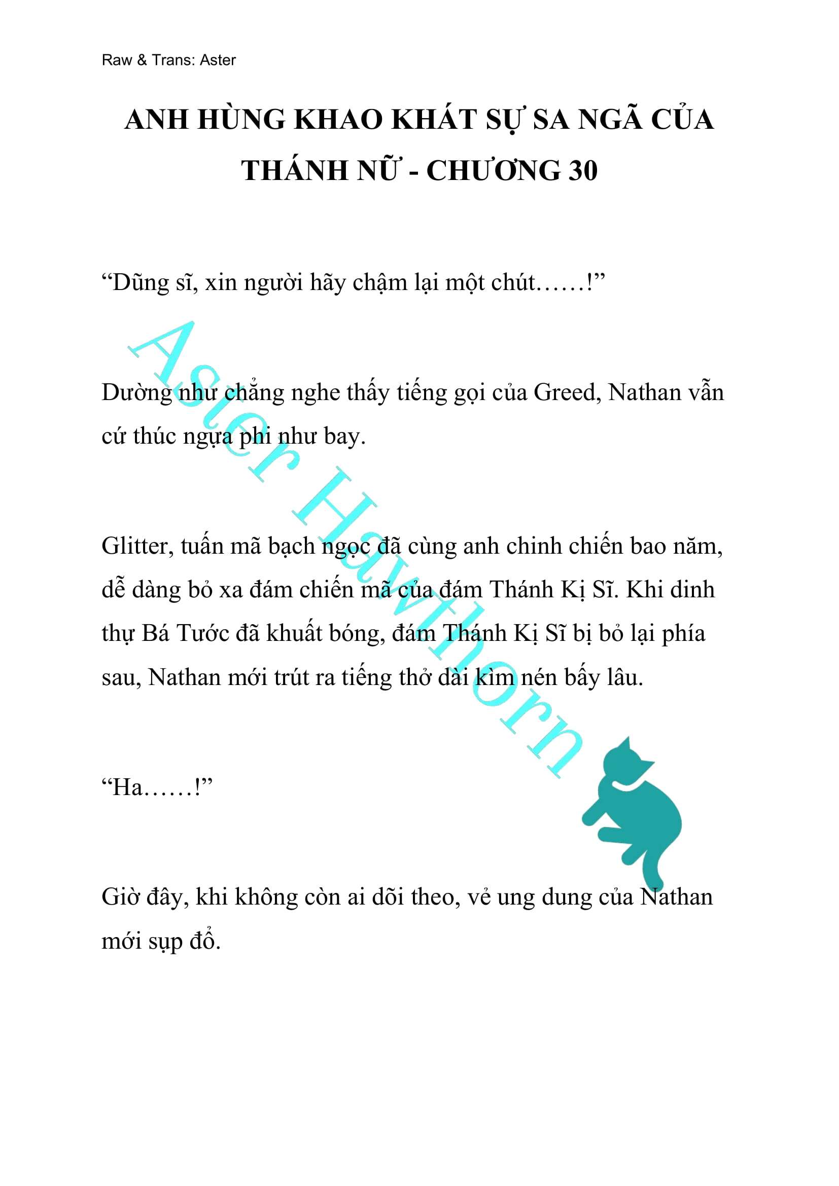 [NOVEL] Anh Hùng Khao Khát Sự Sa Ngã Của Thánh Nữ Chap 30 - Next Chap 31
