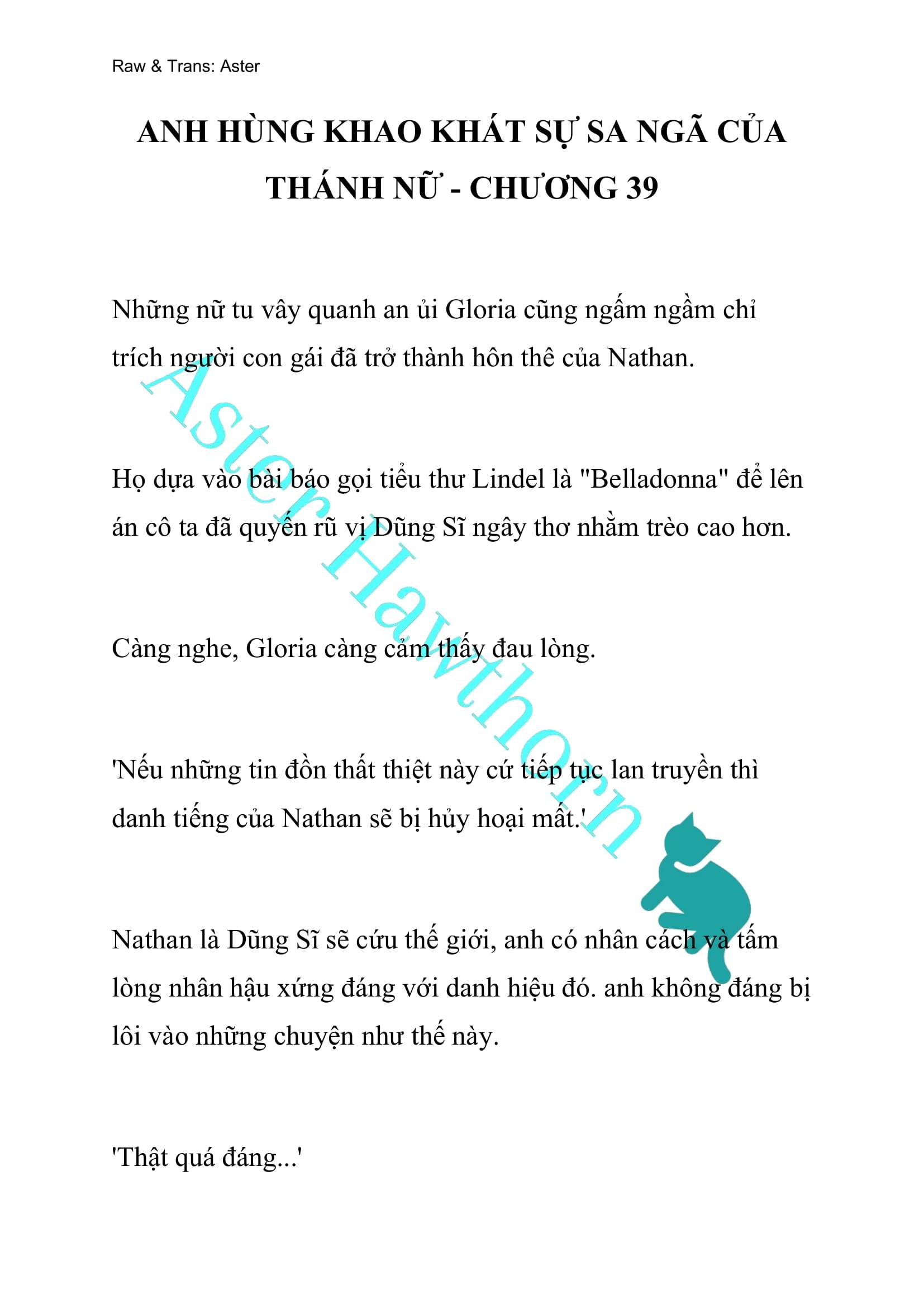 [NOVEL] Anh Hùng Khao Khát Sự Sa Ngã Của Thánh Nữ Chap 39 - Next 