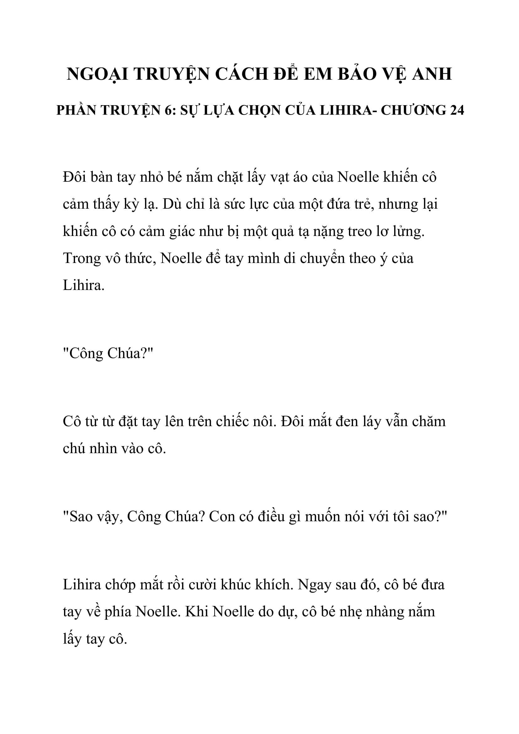 [NOVEL] Ngoại Truyện Cách Để Em Bảo Vệ Anh Chap 24 - Next Chap 25