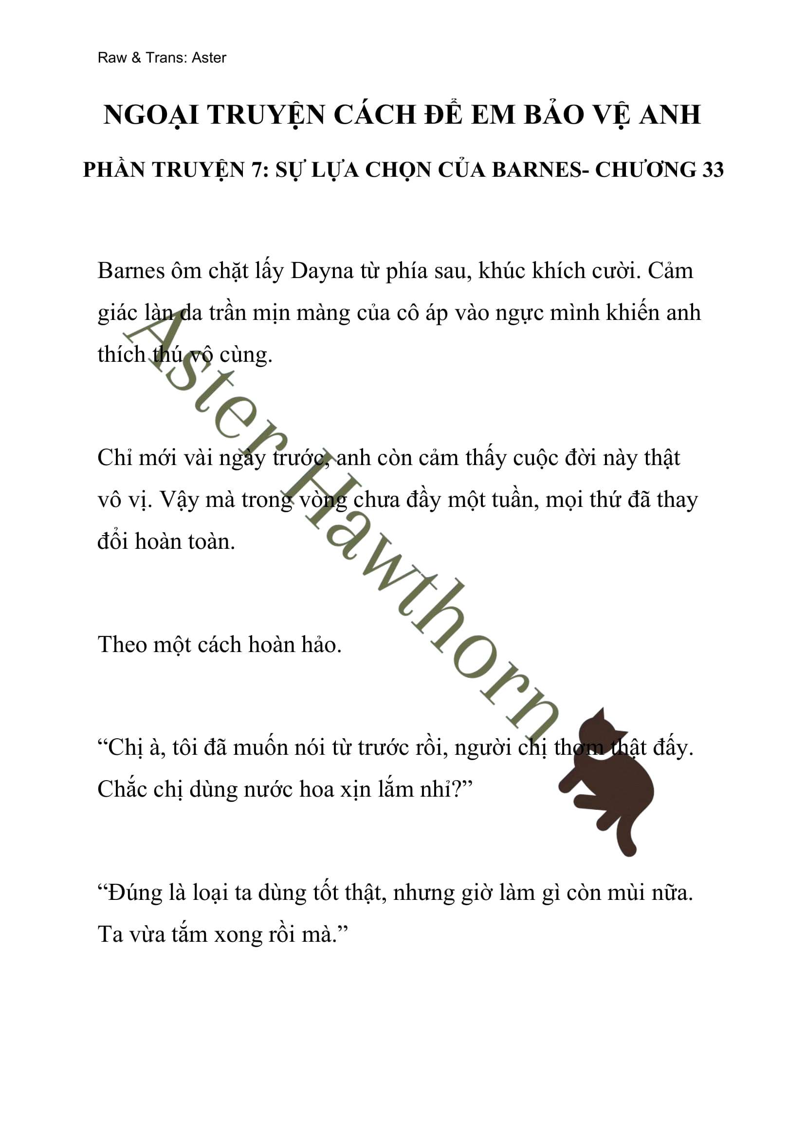 [NOVEL] Ngoại Truyện Cách Để Em Bảo Vệ Anh Chap 33 - Next Chap 34