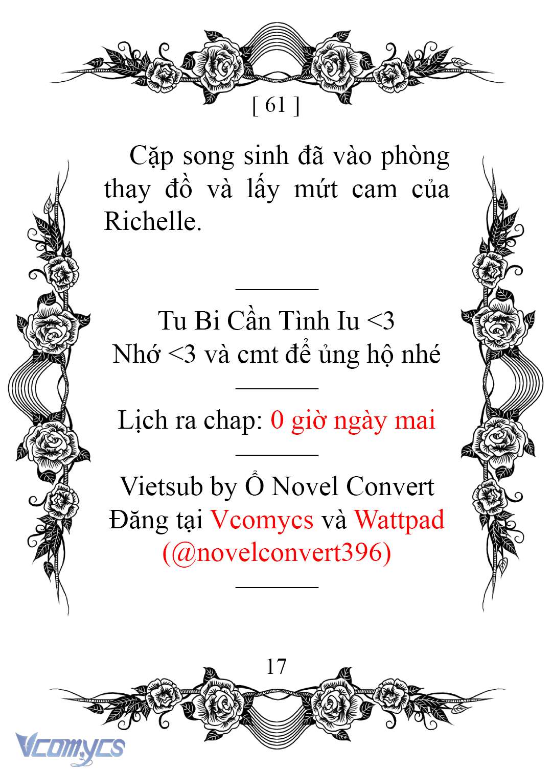 [Novel] Chào Mừng Đến Với Dinh Thự Hoa Hồng Chap 61 - Next Chap 62