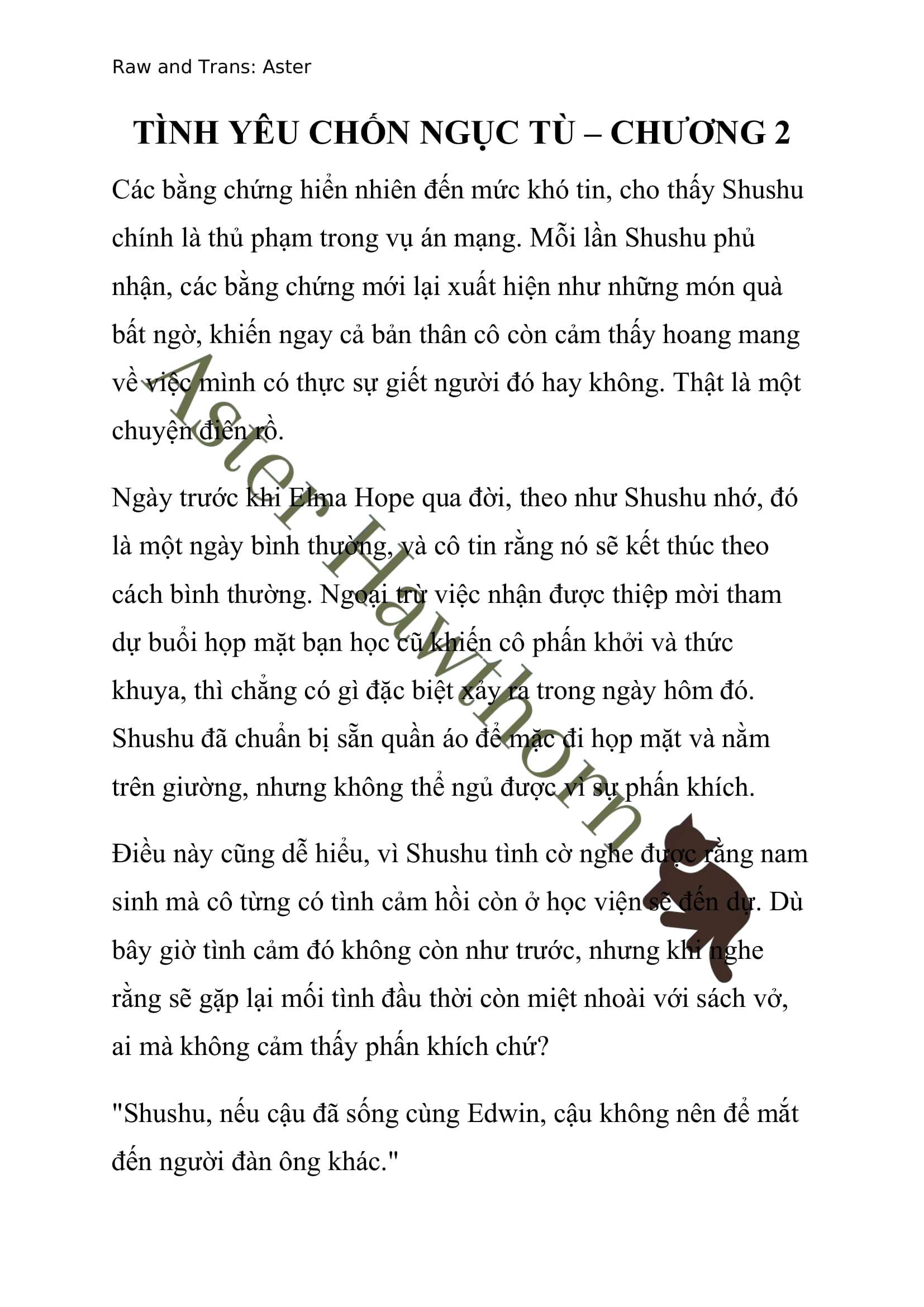 [NOVEL] Tình Yêu Chốn Ngục Tù Chap 2 - Trang 2