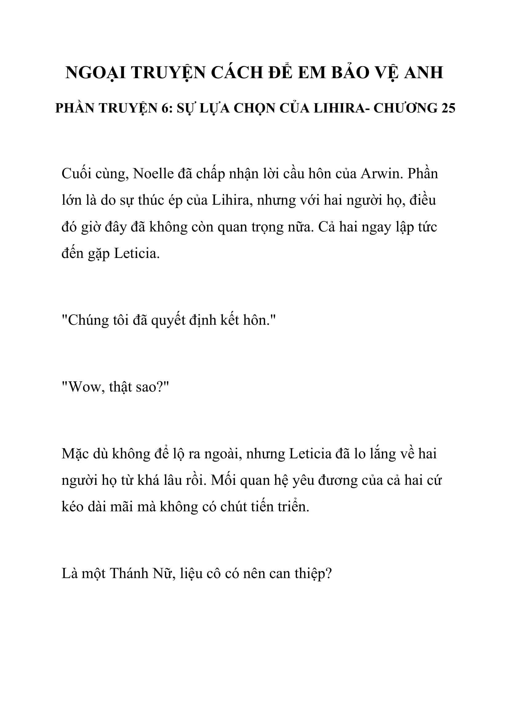[NOVEL] Ngoại Truyện Cách Để Em Bảo Vệ Anh Chap 25 - Next Chap 26