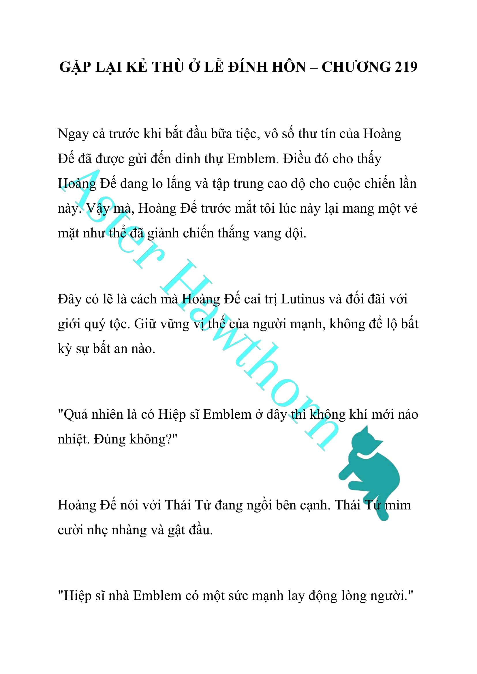 [NOVEL] Gặp Lại Kẻ Thù Ở Lễ Đính Hôn Chap 219 - Next Chap 220