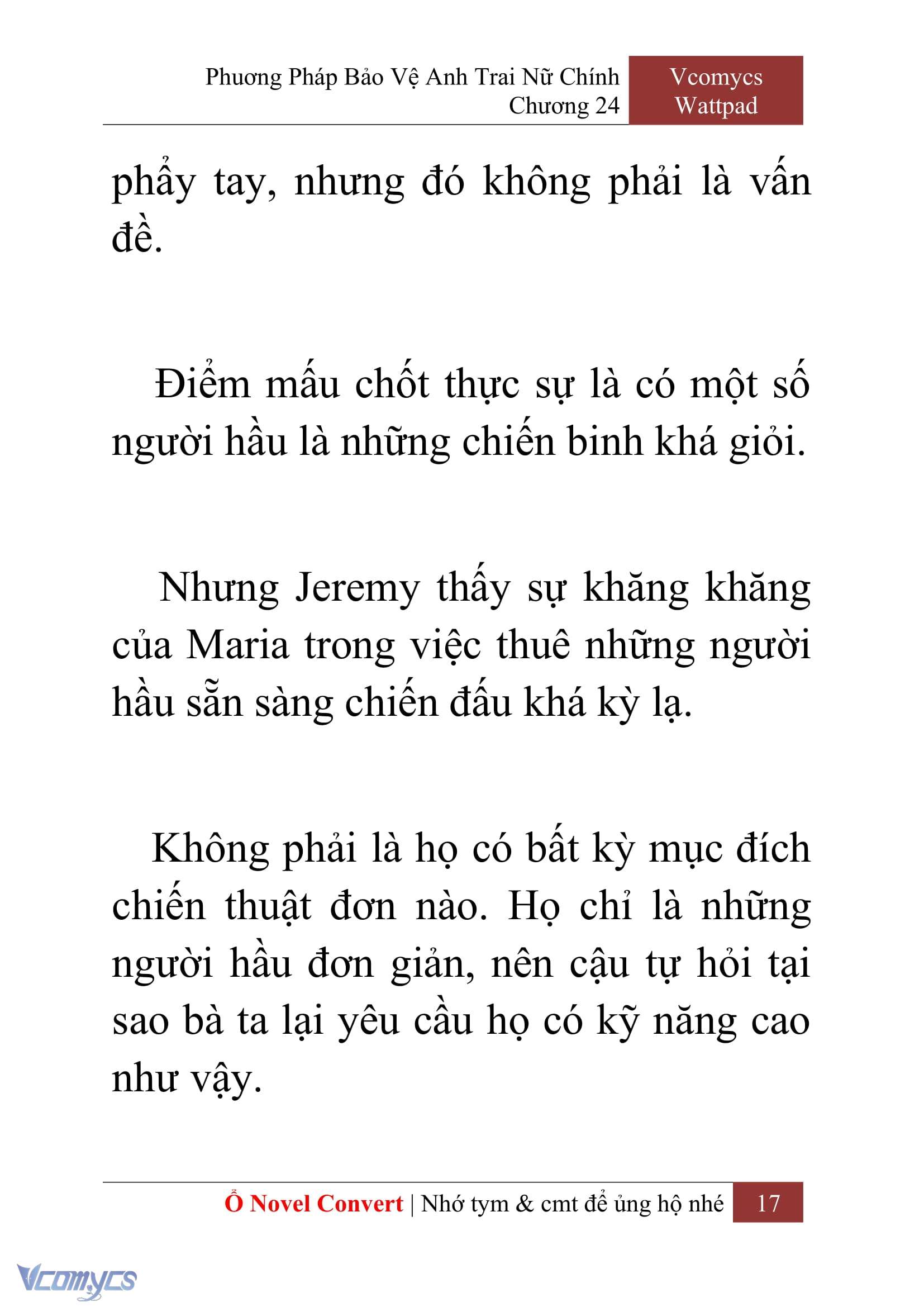 [Novel] Phương Pháp Bảo Vệ Anh Trai Nữ Chính Chap 24 - Next 