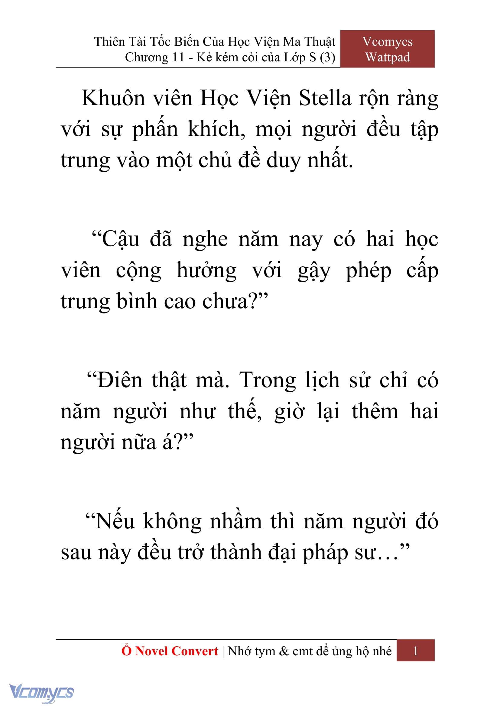 [Novel] Thiên Tài Tốc Biến Của Học Viện Ma Thuật Chap 11 - Next Chap 12