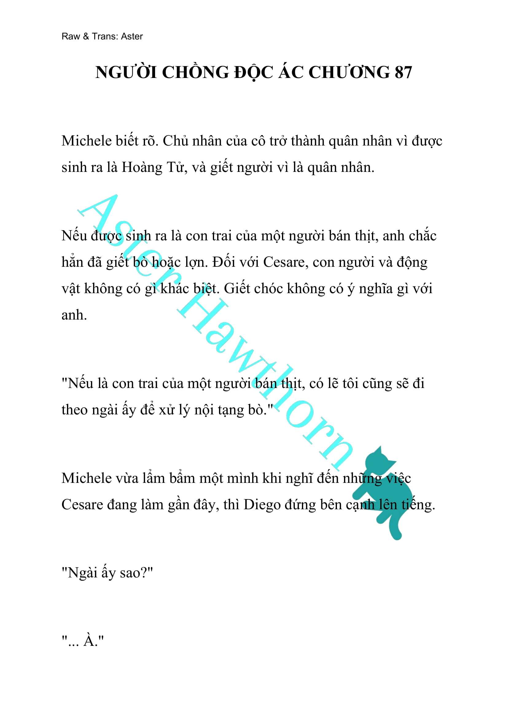 [NOVEL] Người Chồng Độc Ác Chap 87 - Next Chap 88