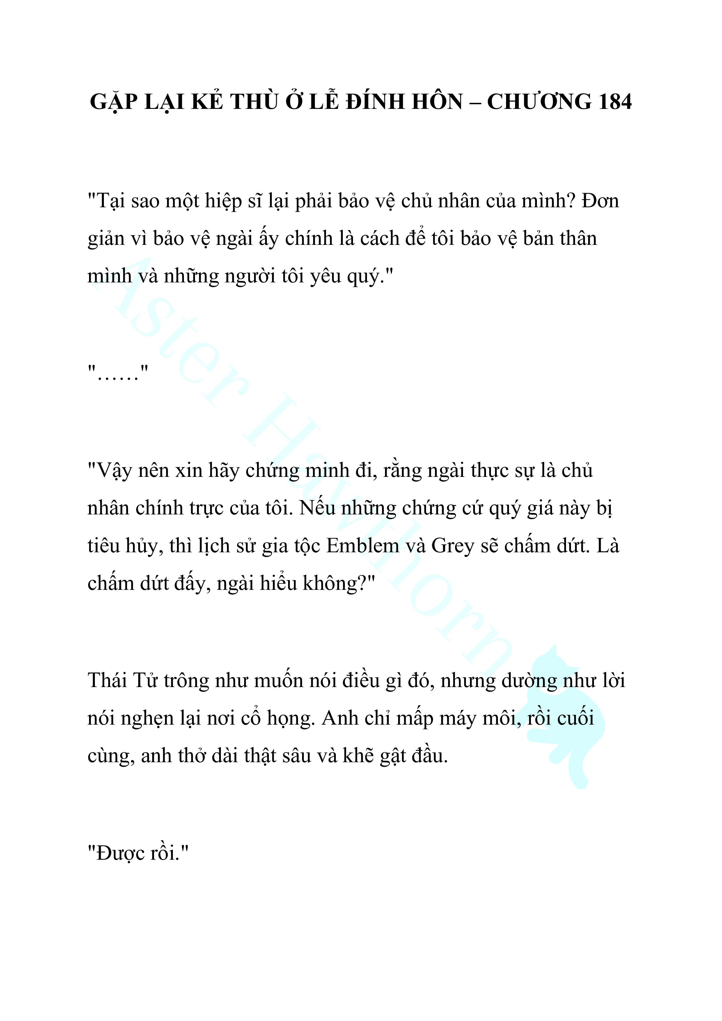 [NOVEL] Gặp Lại Kẻ Thù Ở Lễ Đính Hôn Chap 184 - Trang 2