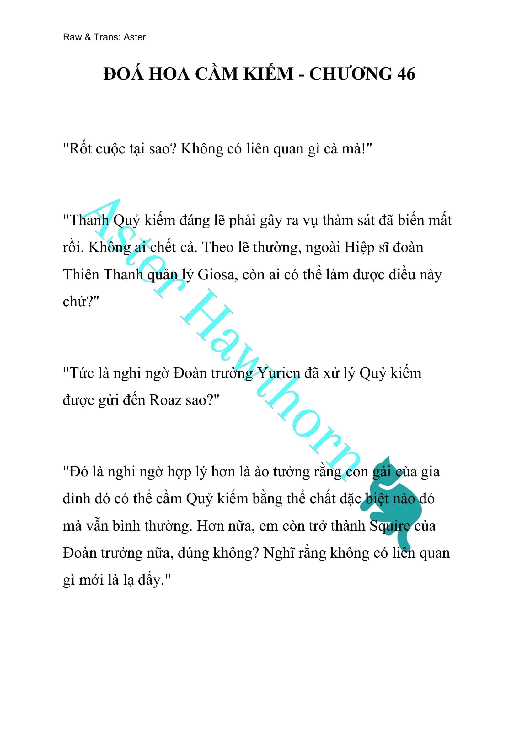 [NOVEL] Đóa Hoa Cầm Kiếm Chap 46 - Next Chap 47