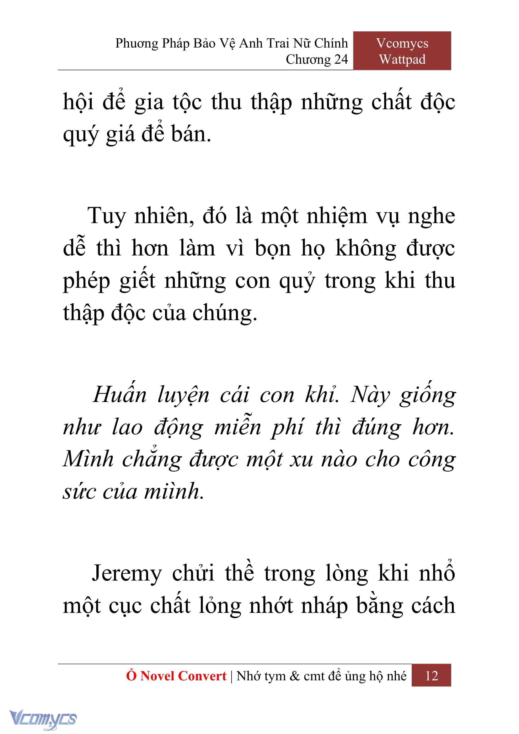 [Novel] Phương Pháp Bảo Vệ Anh Trai Nữ Chính Chap 24 - Next 