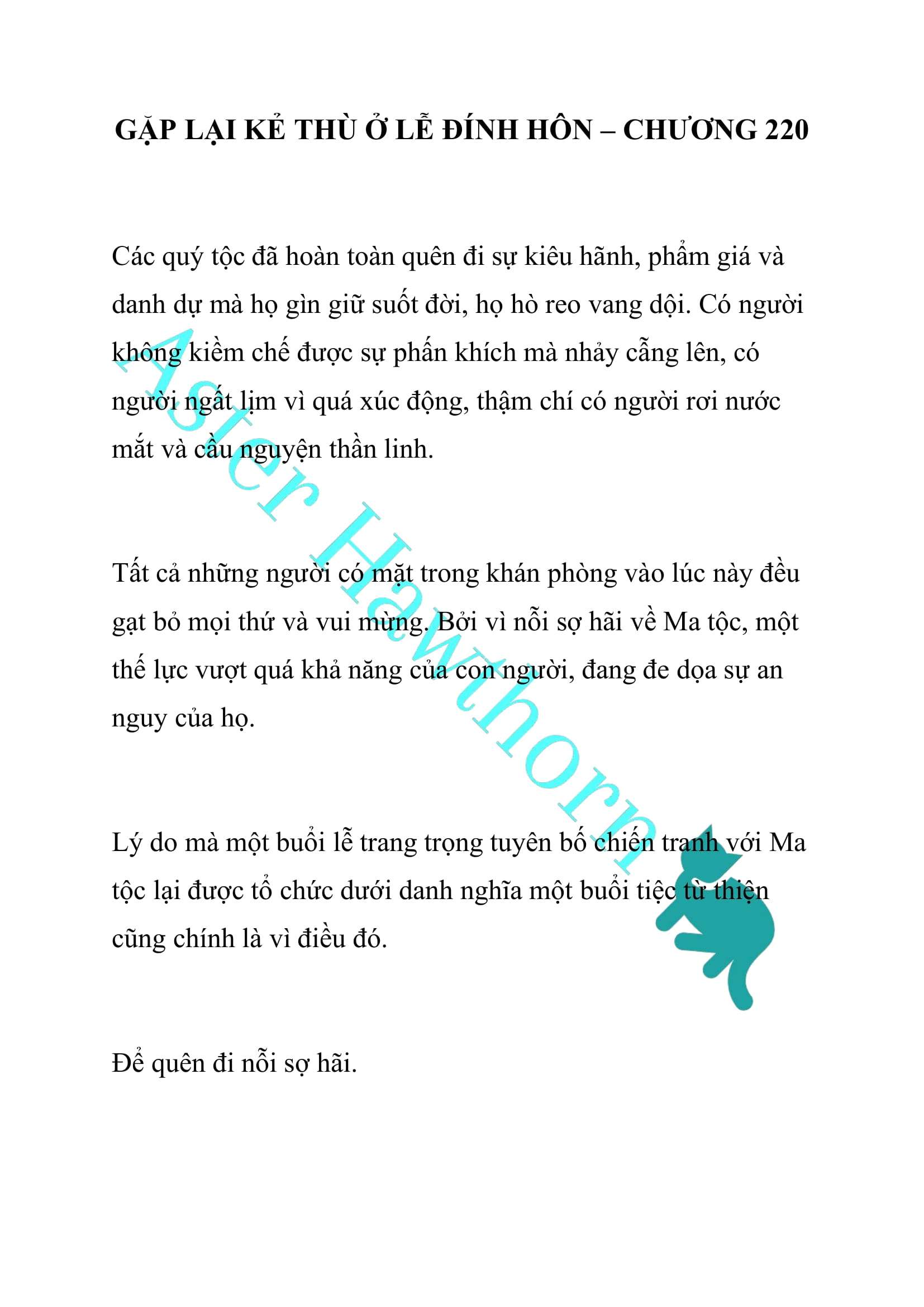 [NOVEL] Gặp Lại Kẻ Thù Ở Lễ Đính Hôn Chap 220 - Next Chap 221