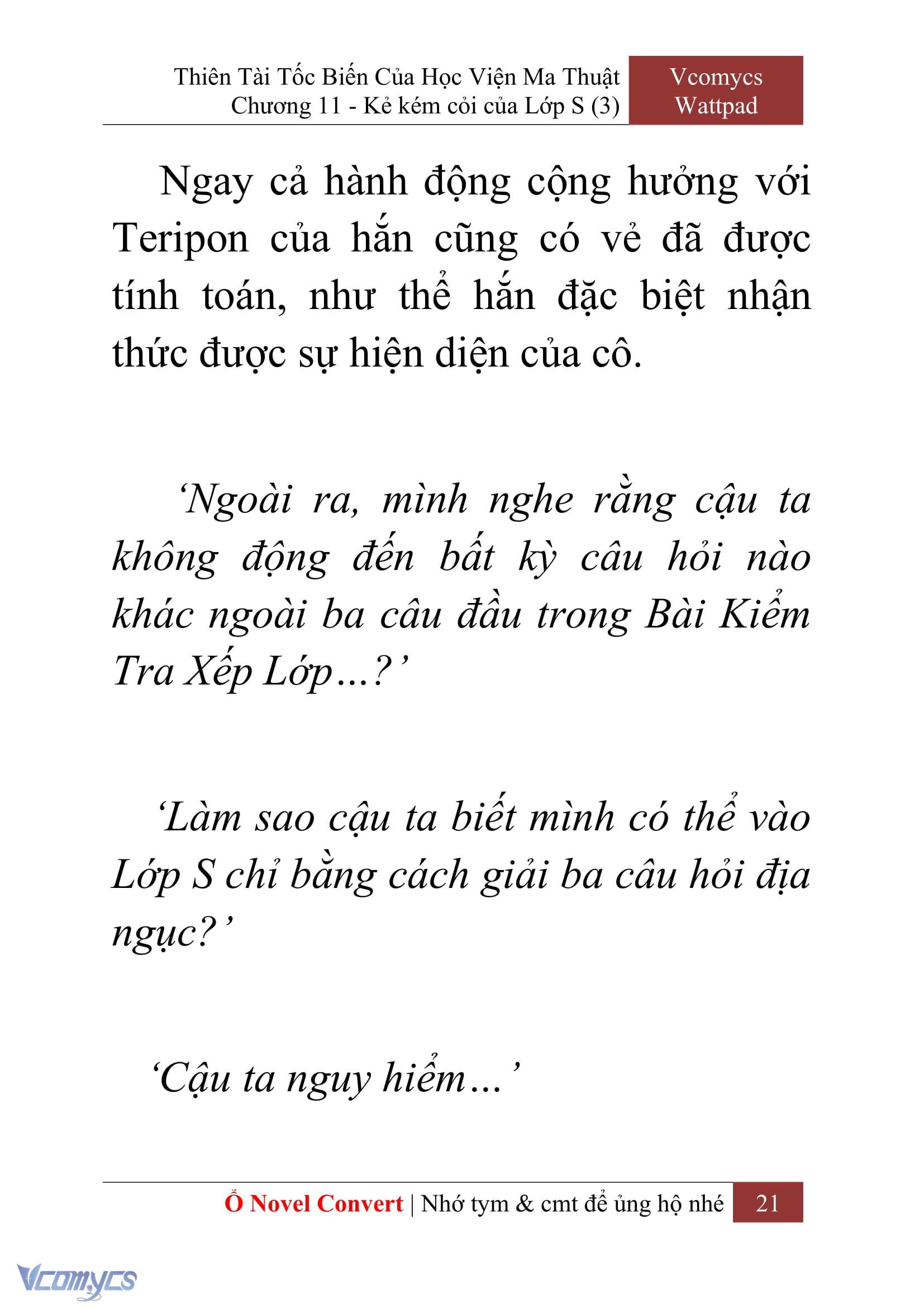 [Novel] Thiên Tài Tốc Biến Của Học Viện Ma Thuật Chap 11 - Next Chap 12