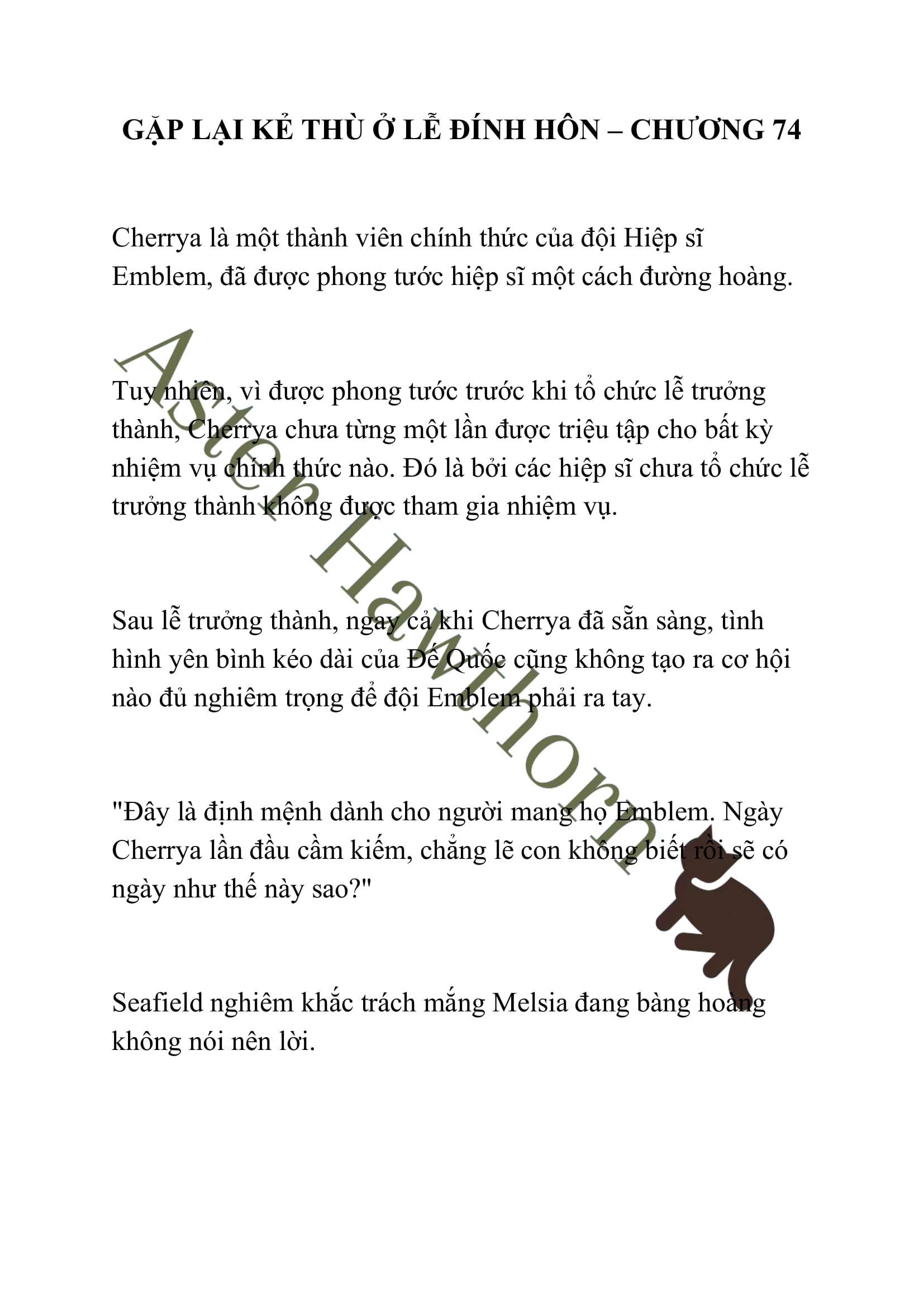[NOVEL] Gặp Lại Kẻ Thù Ở Lễ Đính Hôn Chap 74 - Trang 2