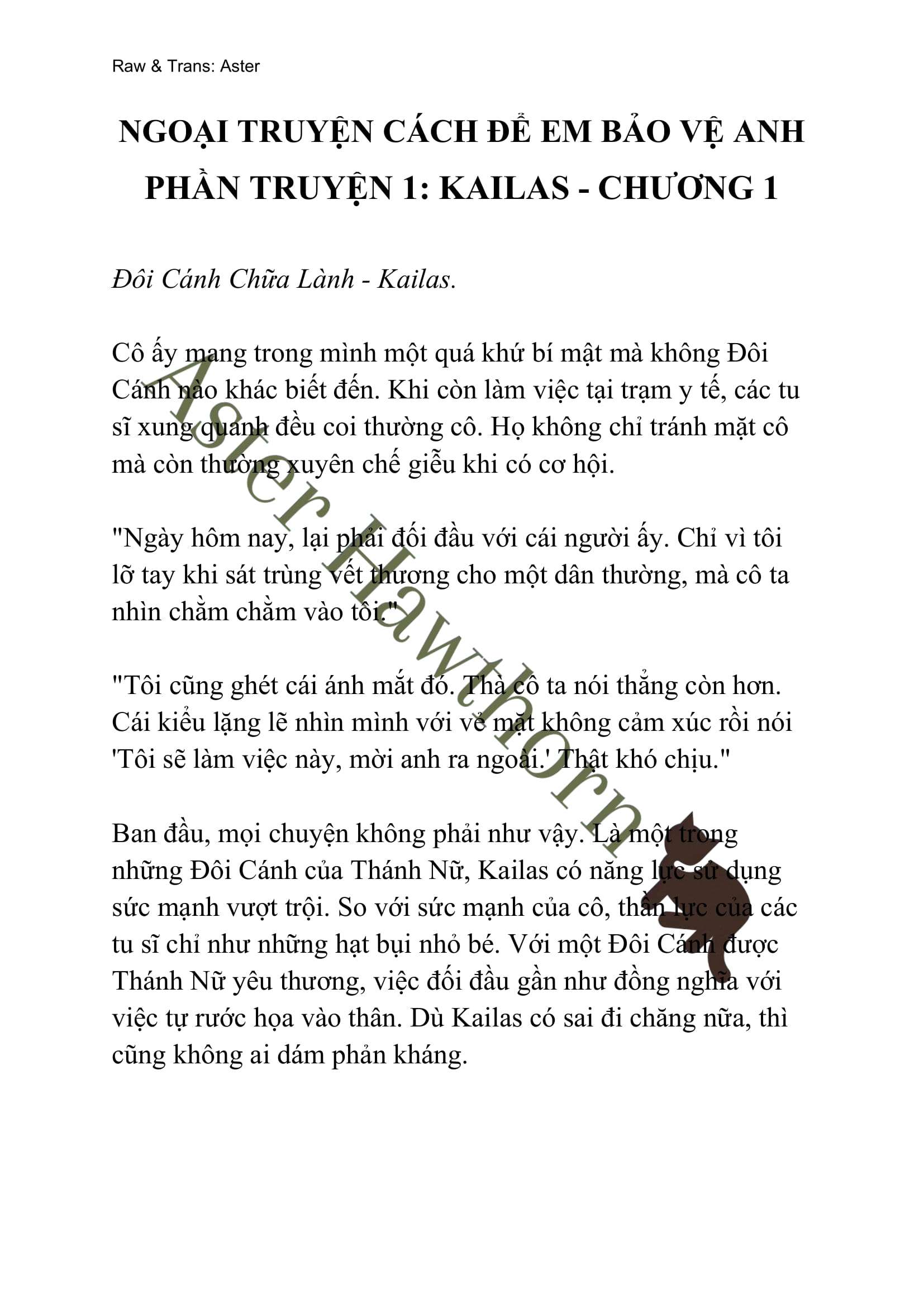 [NOVEL] Ngoại Truyện Cách Để Em Bảo Vệ Anh Chap 1 - Trang 2
