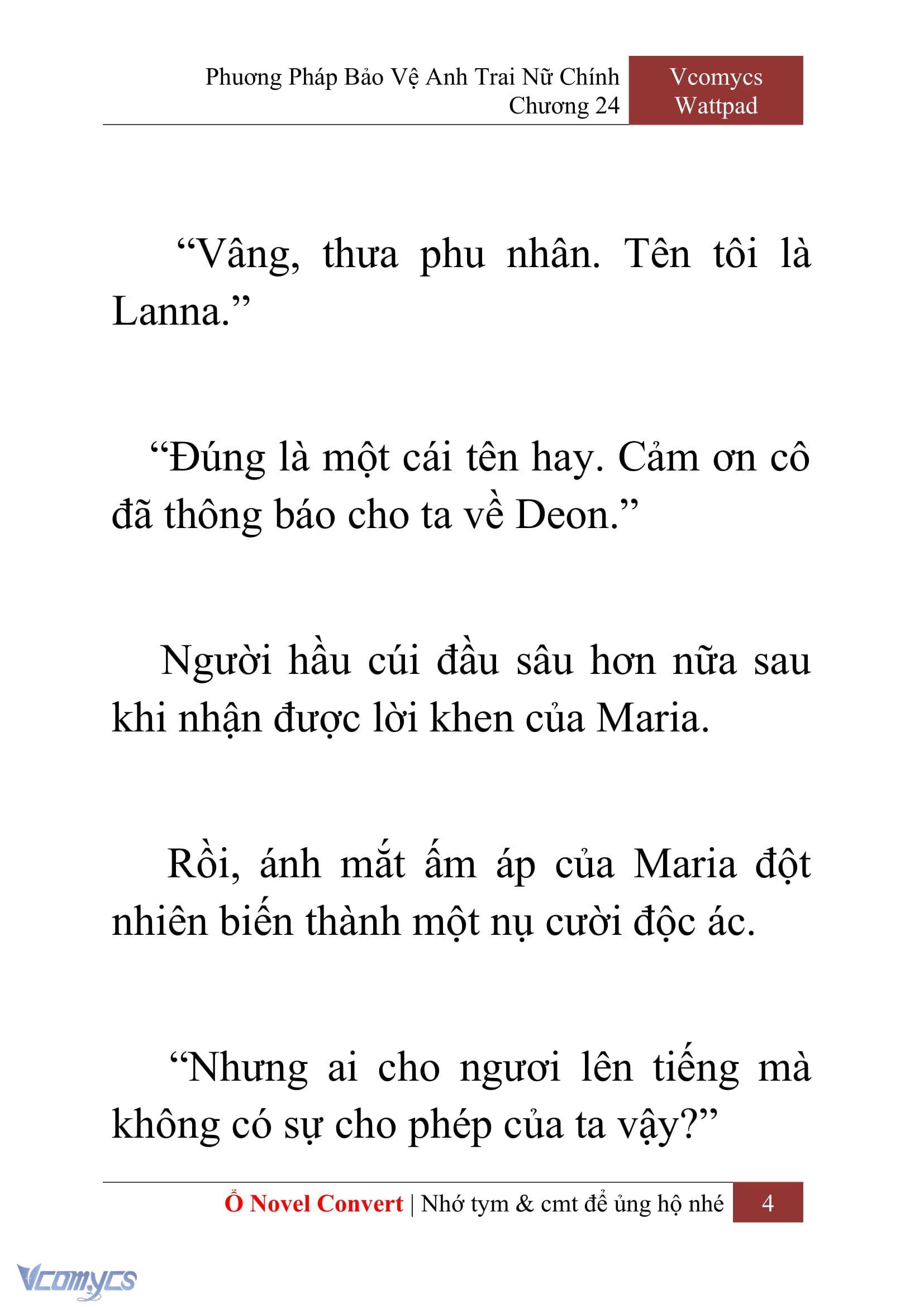 [Novel] Phương Pháp Bảo Vệ Anh Trai Nữ Chính Chap 24 - Next 