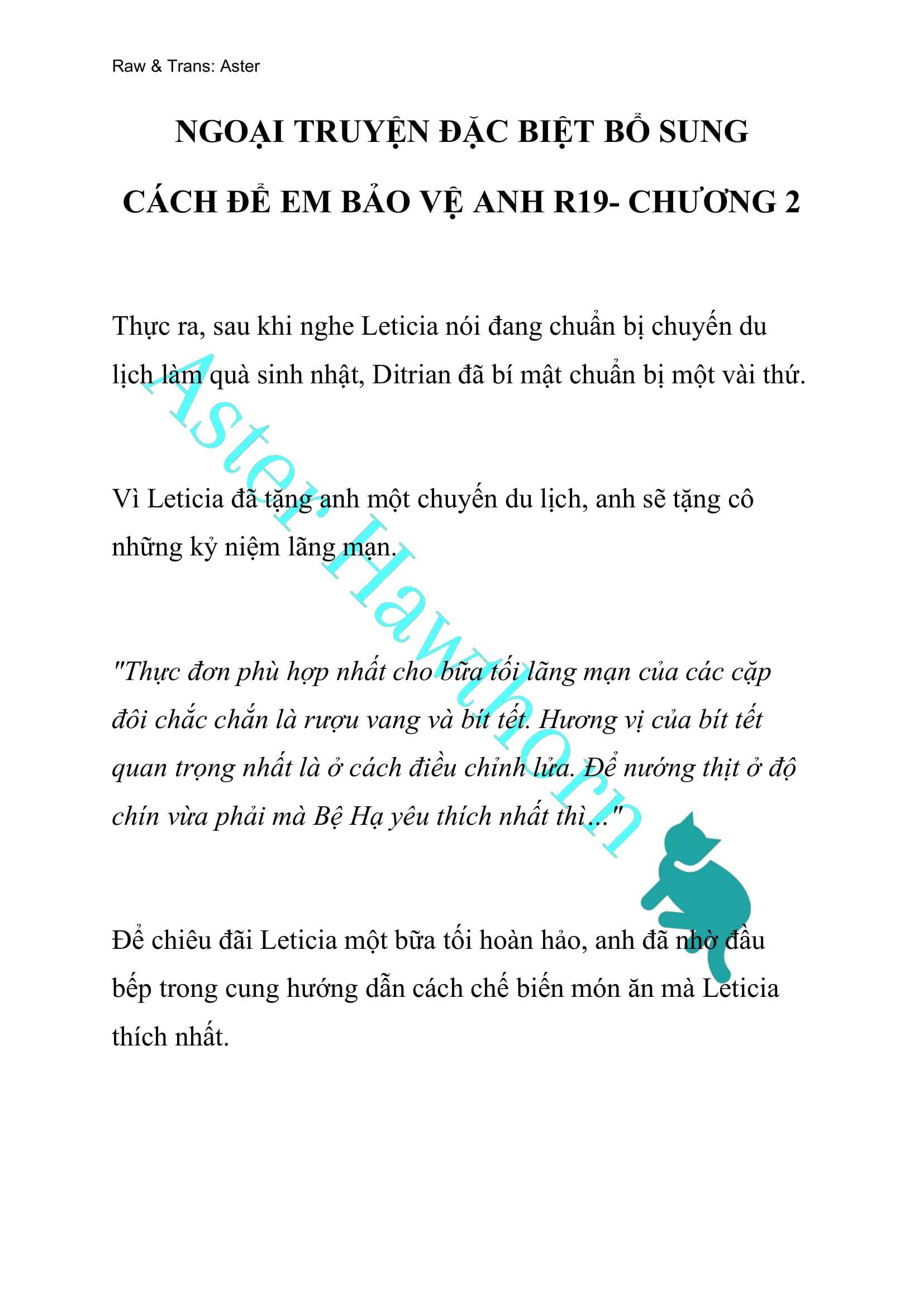 [NOVEL] Ngoại Truyện Cách Để Em Bảo Vệ Anh Chap 114 - Next Chap 115