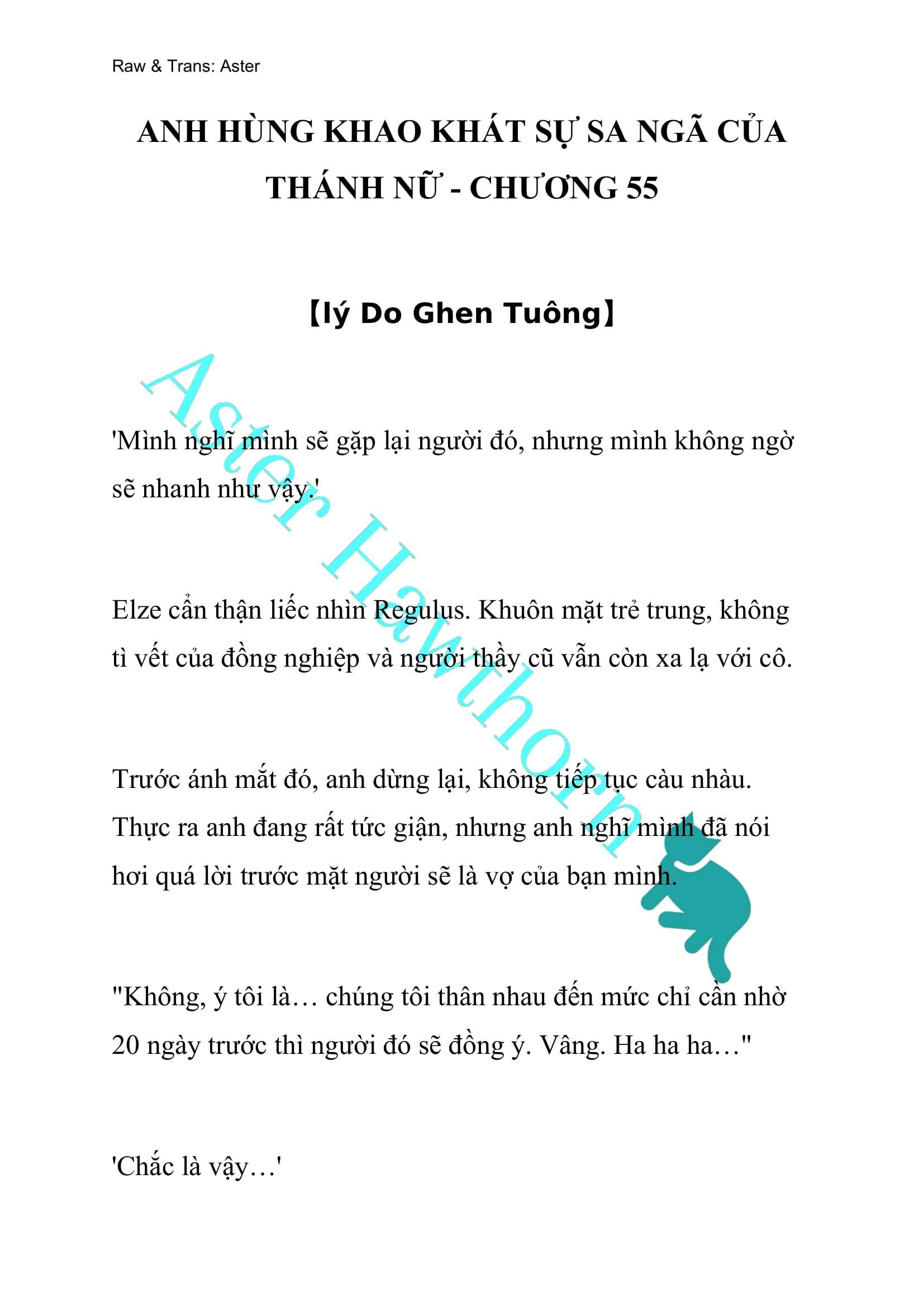 [NOVEL] Anh Hùng Khao Khát Sự Sa Ngã Của Thánh Nữ Chap 55 - Next Chap 56