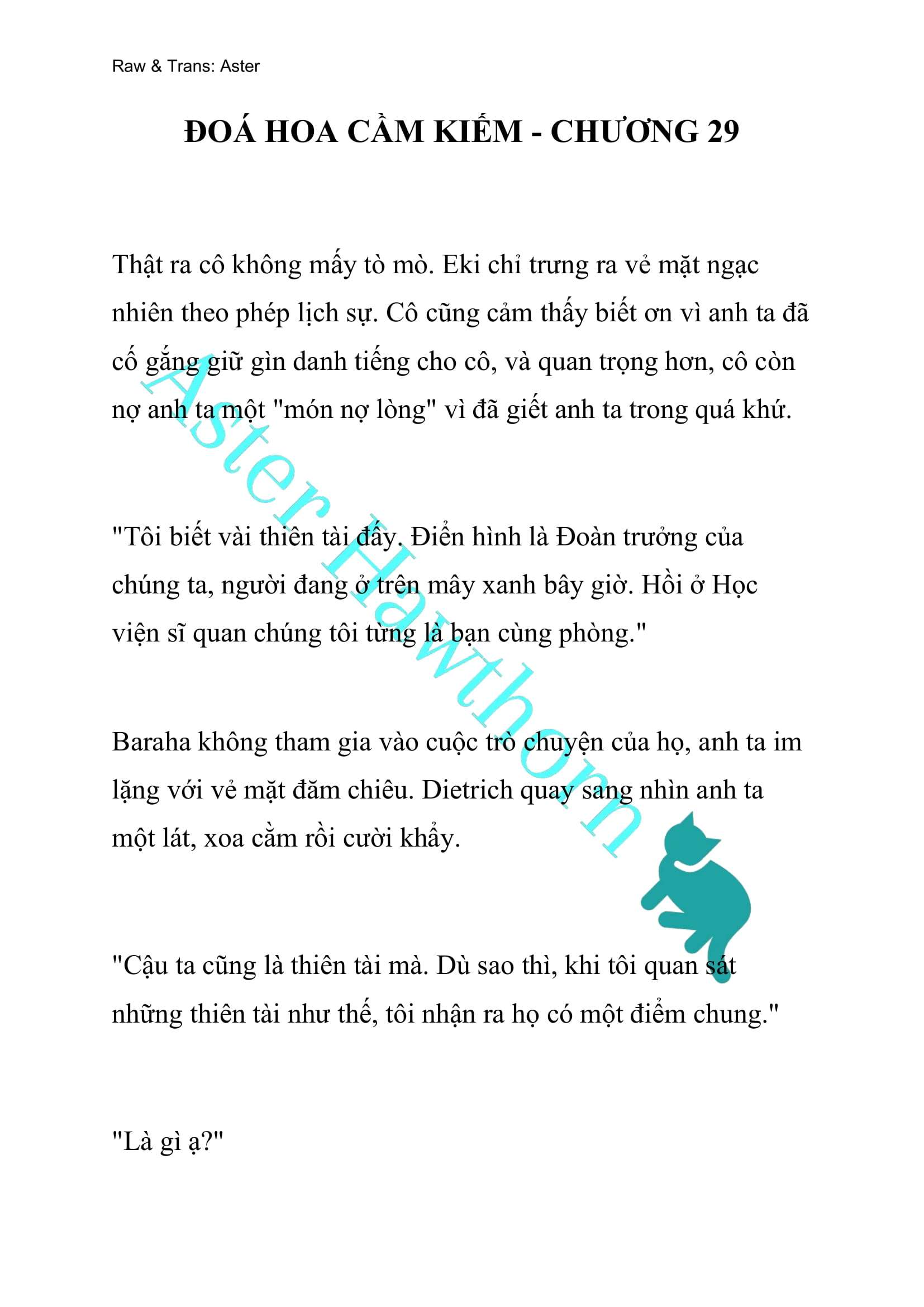 [NOVEL] Đóa Hoa Cầm Kiếm Chap 29 - Next Chap 30