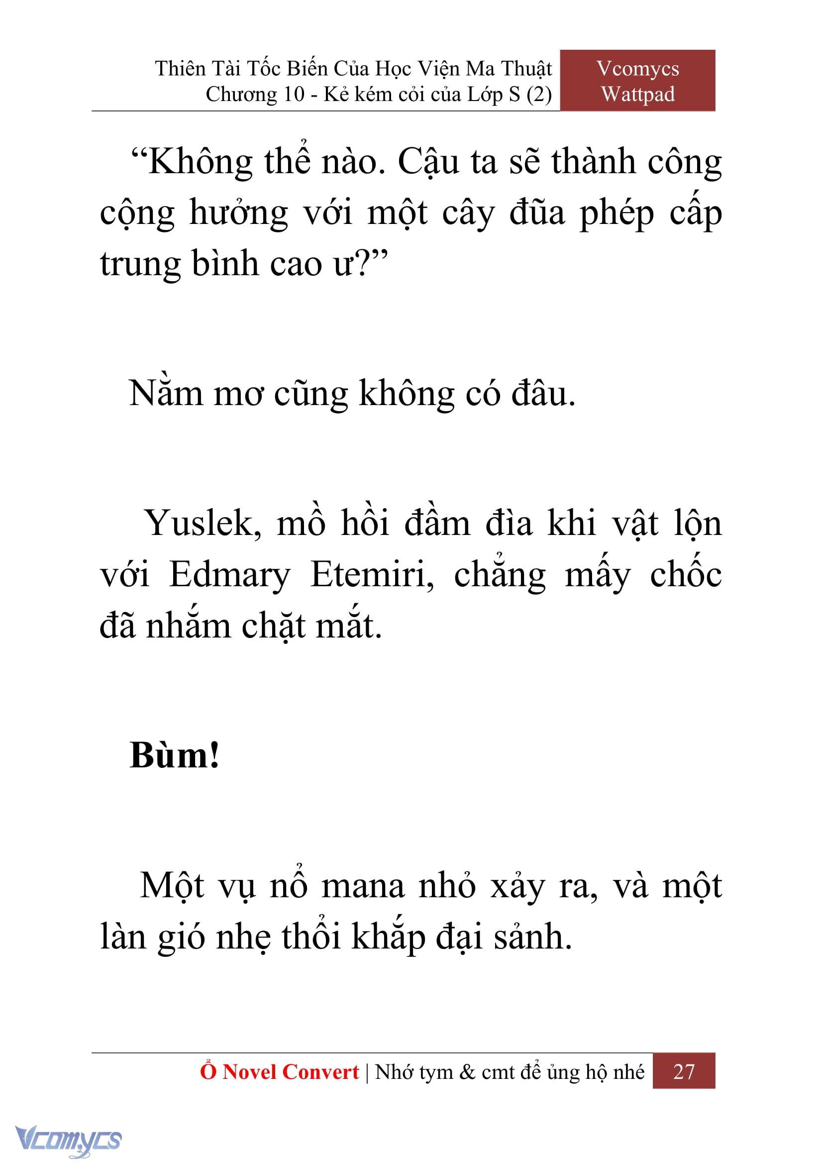 [Novel] Thiên Tài Tốc Biến Của Học Viện Ma Thuật Chap 10 - Next 