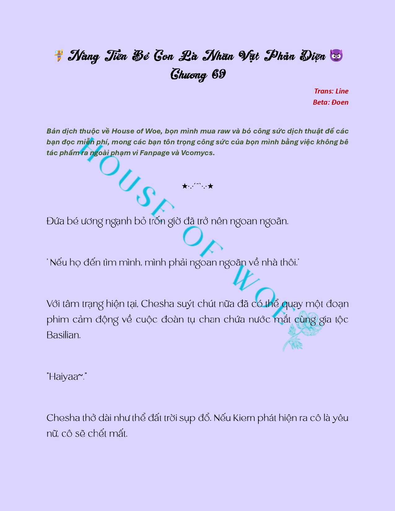 [NOVEL] NÀNG TIÊN BÉ CON LÀ NHÂN VẬT PHẢN DIỆN Chap 69 - Next Chap 70