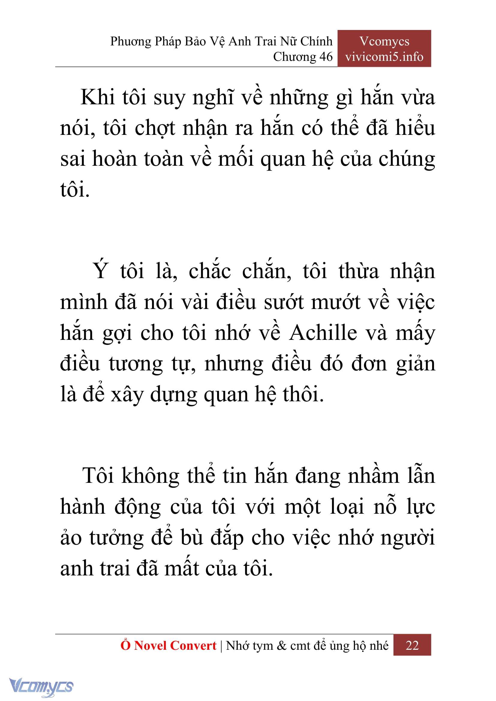 [Novel] Phương Pháp Bảo Vệ Anh Trai Nữ Chính Chap 46 - Trang 2