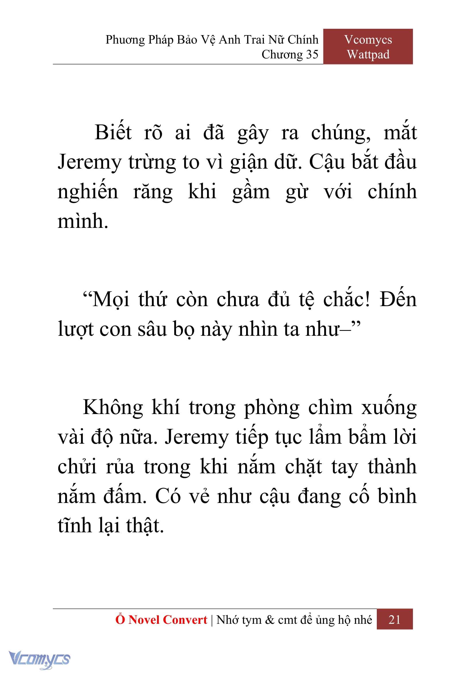 [Novel] Phương Pháp Bảo Vệ Anh Trai Nữ Chính Chap 35 - Next 