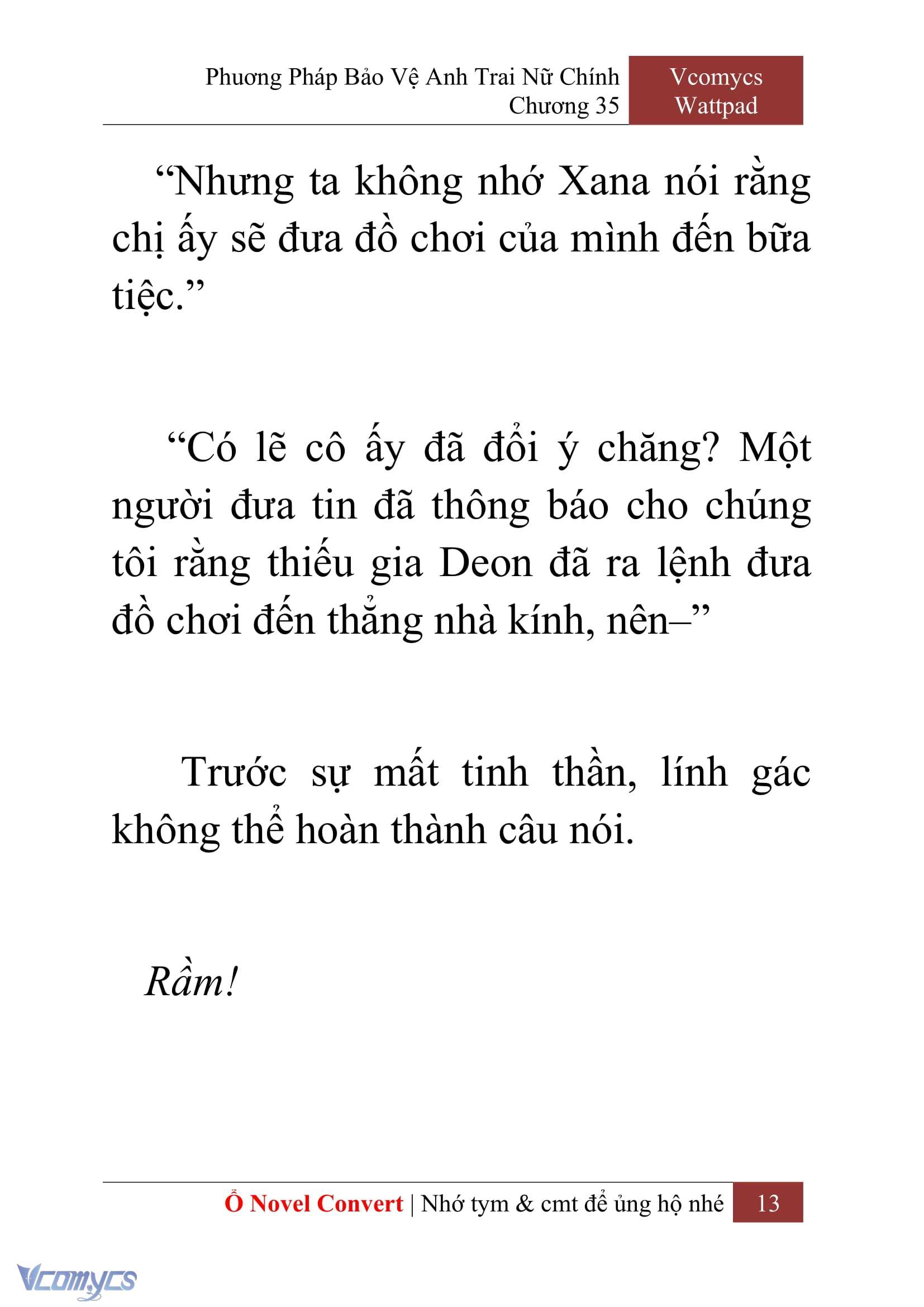 [Novel] Phương Pháp Bảo Vệ Anh Trai Nữ Chính Chap 35 - Next 