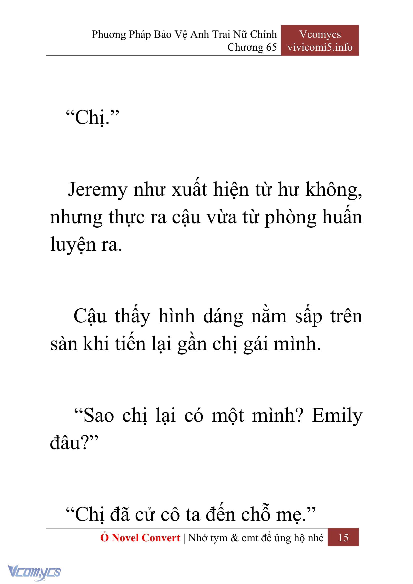 [Novel] Phương Pháp Bảo Vệ Anh Trai Nữ Chính Chap 65 - Next 