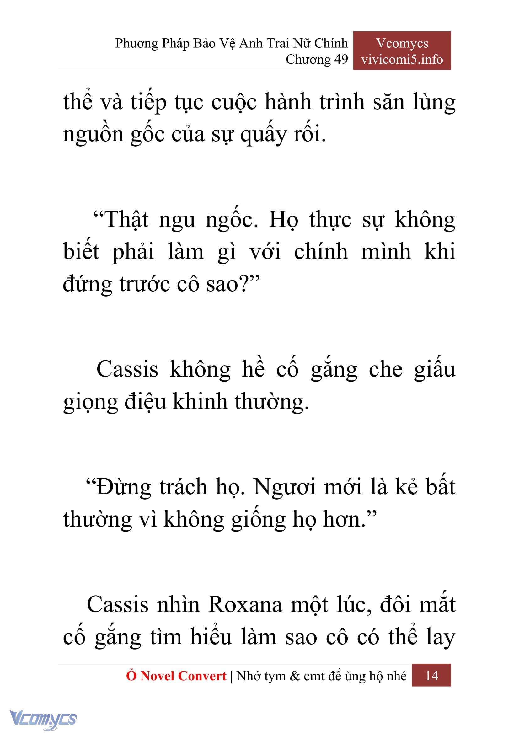 [Novel] Phương Pháp Bảo Vệ Anh Trai Nữ Chính Chap 49 - Trang 2