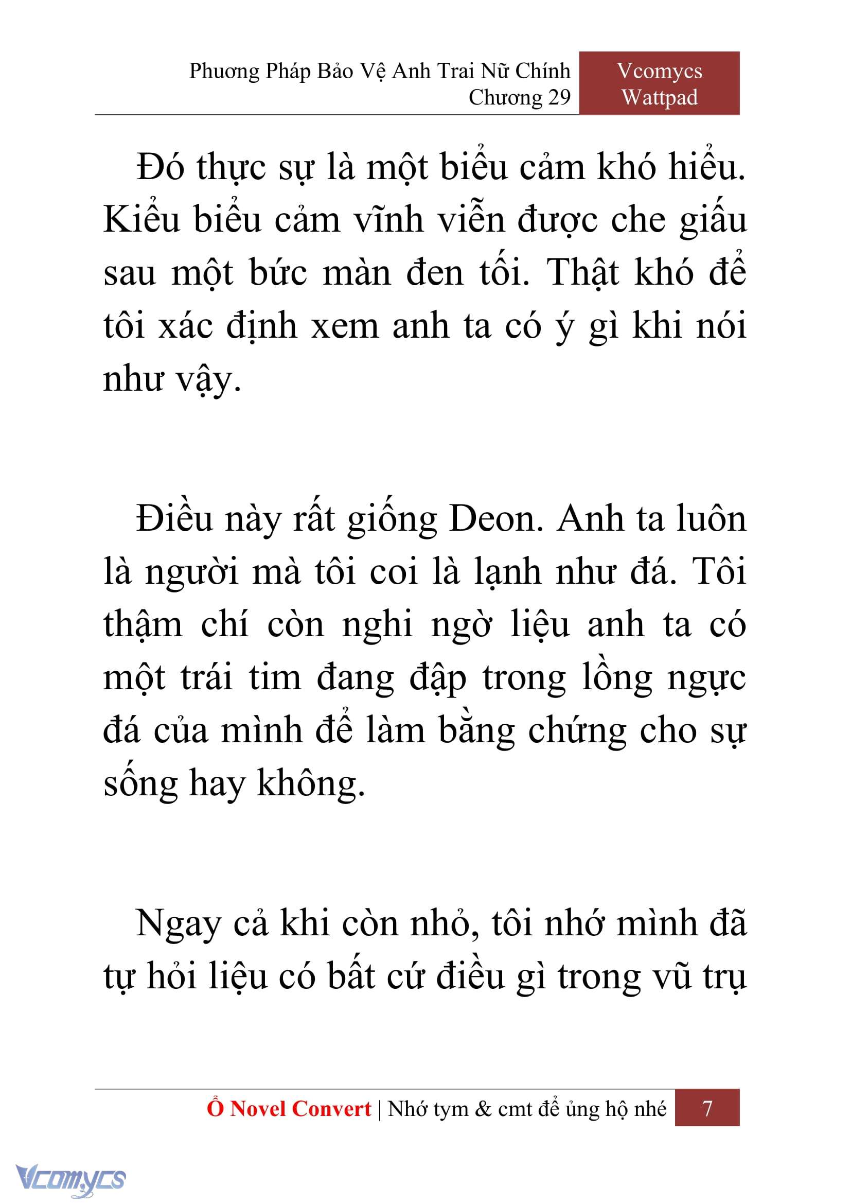 [Novel] Phương Pháp Bảo Vệ Anh Trai Nữ Chính Chap 29 - Next Chap 30