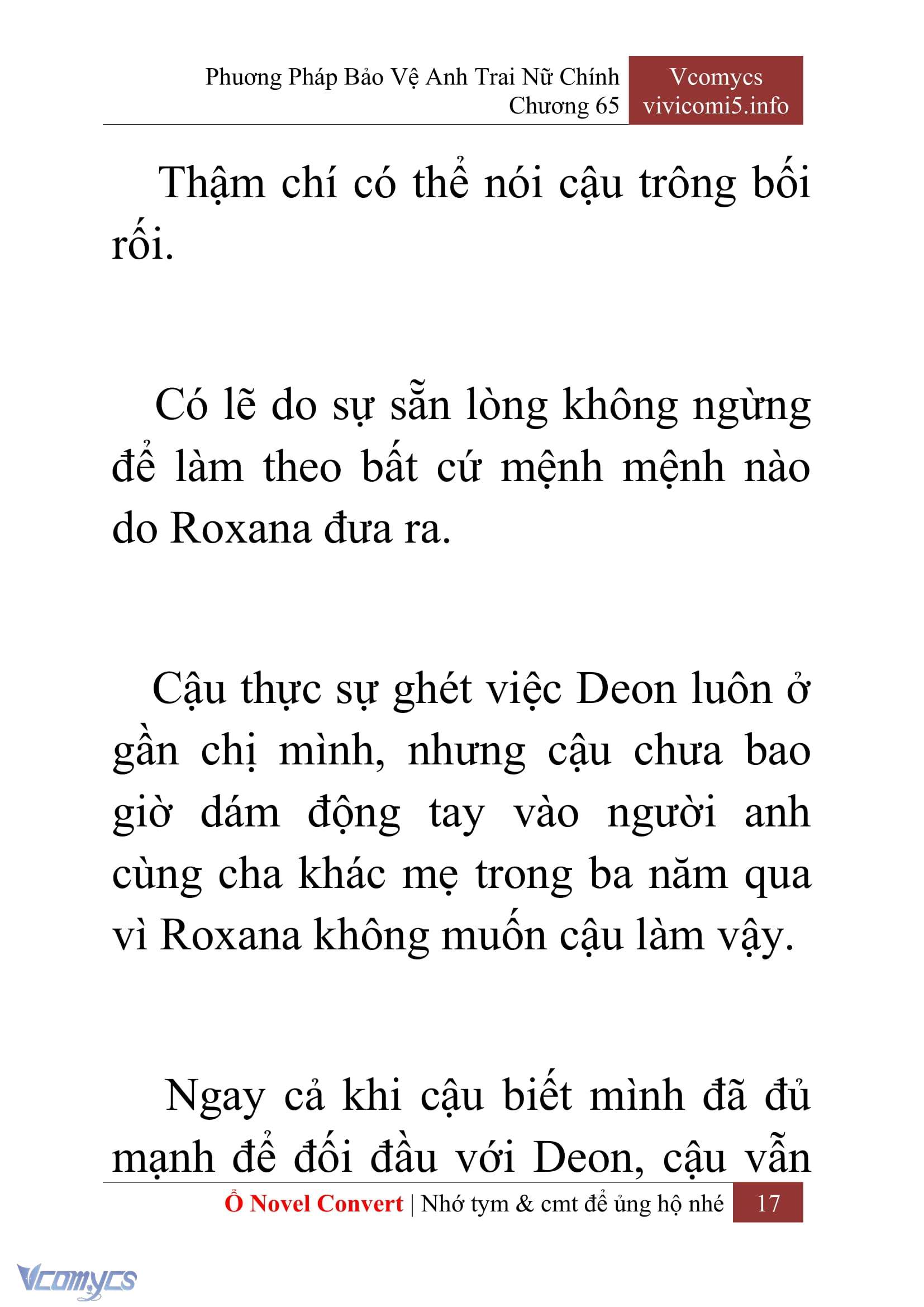 [Novel] Phương Pháp Bảo Vệ Anh Trai Nữ Chính Chap 65 - Next 
