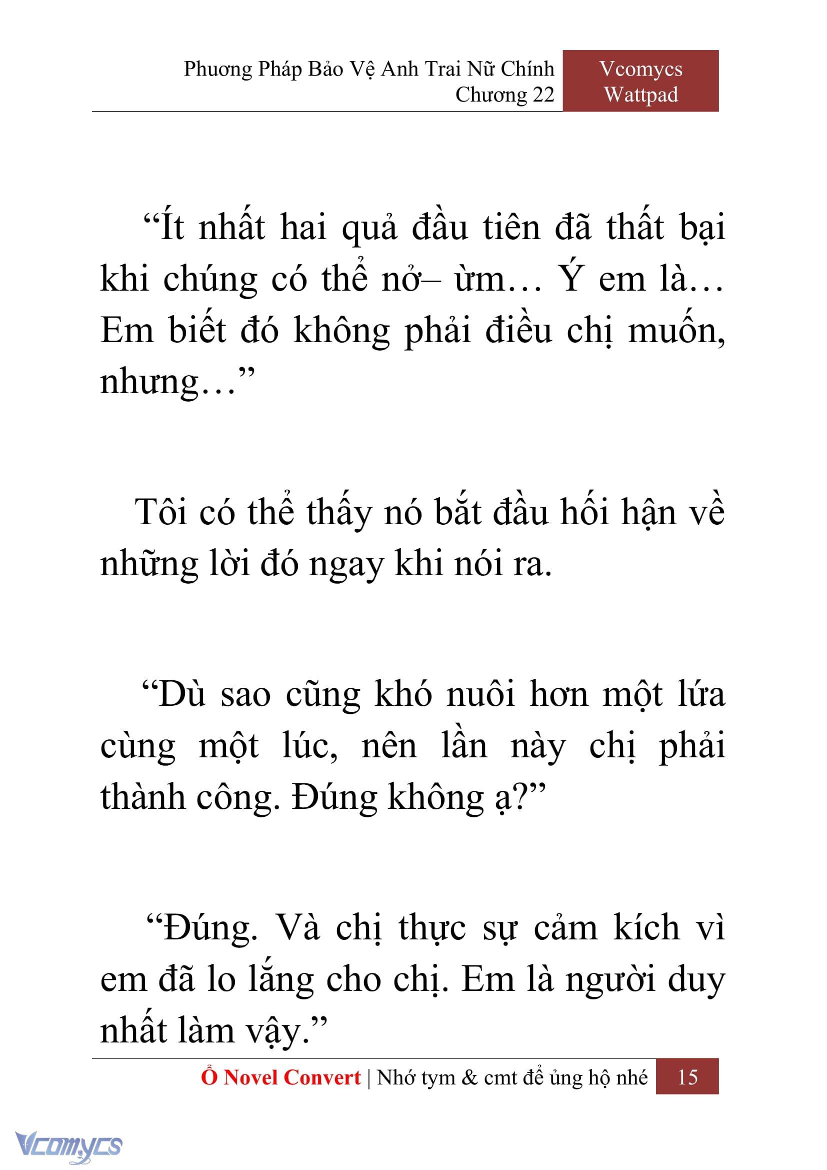 [Novel] Phương Pháp Bảo Vệ Anh Trai Nữ Chính Chap 22 - Next Chap 23