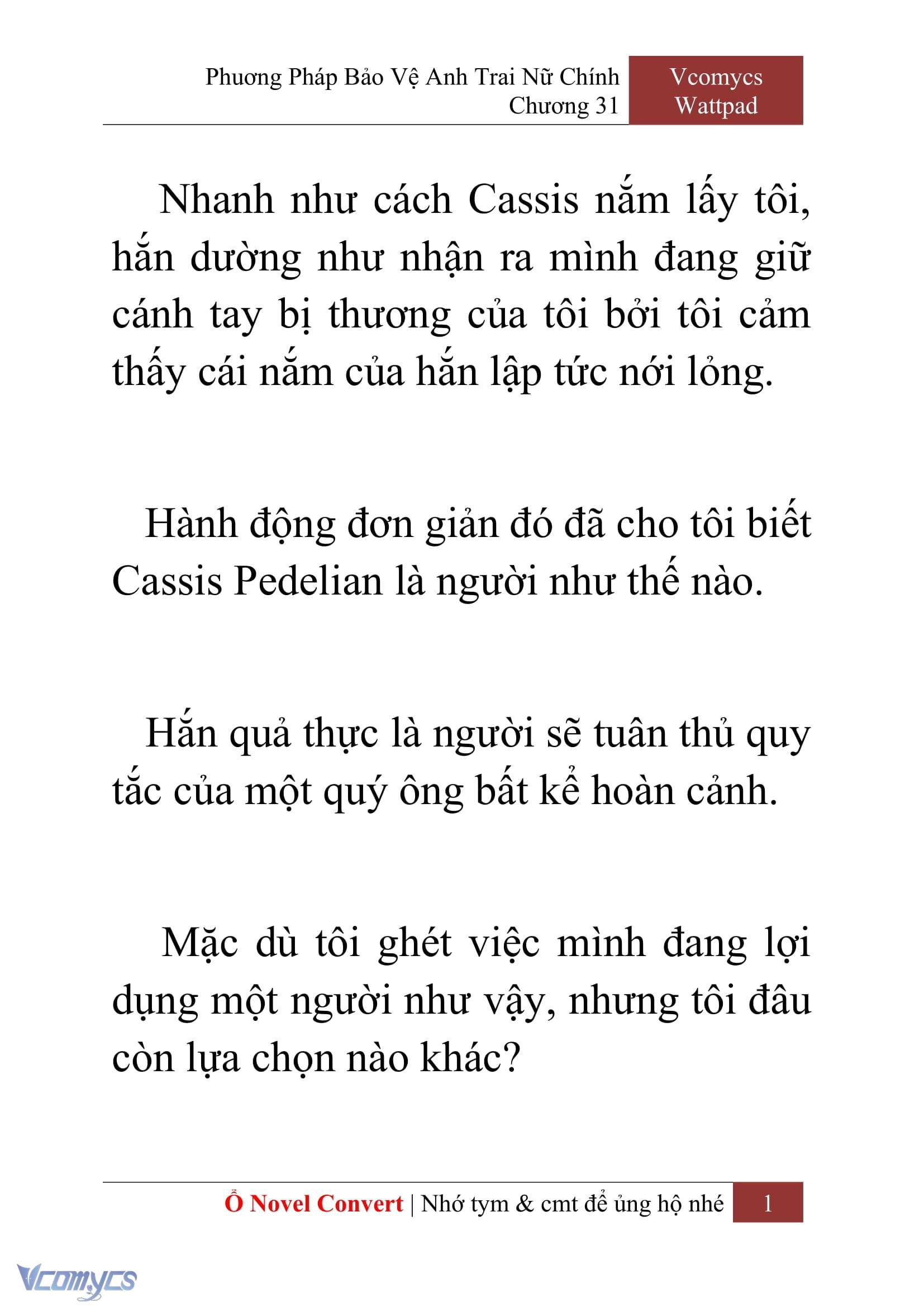 [Novel] Phương Pháp Bảo Vệ Anh Trai Nữ Chính Chap 31 - Next Chap 32