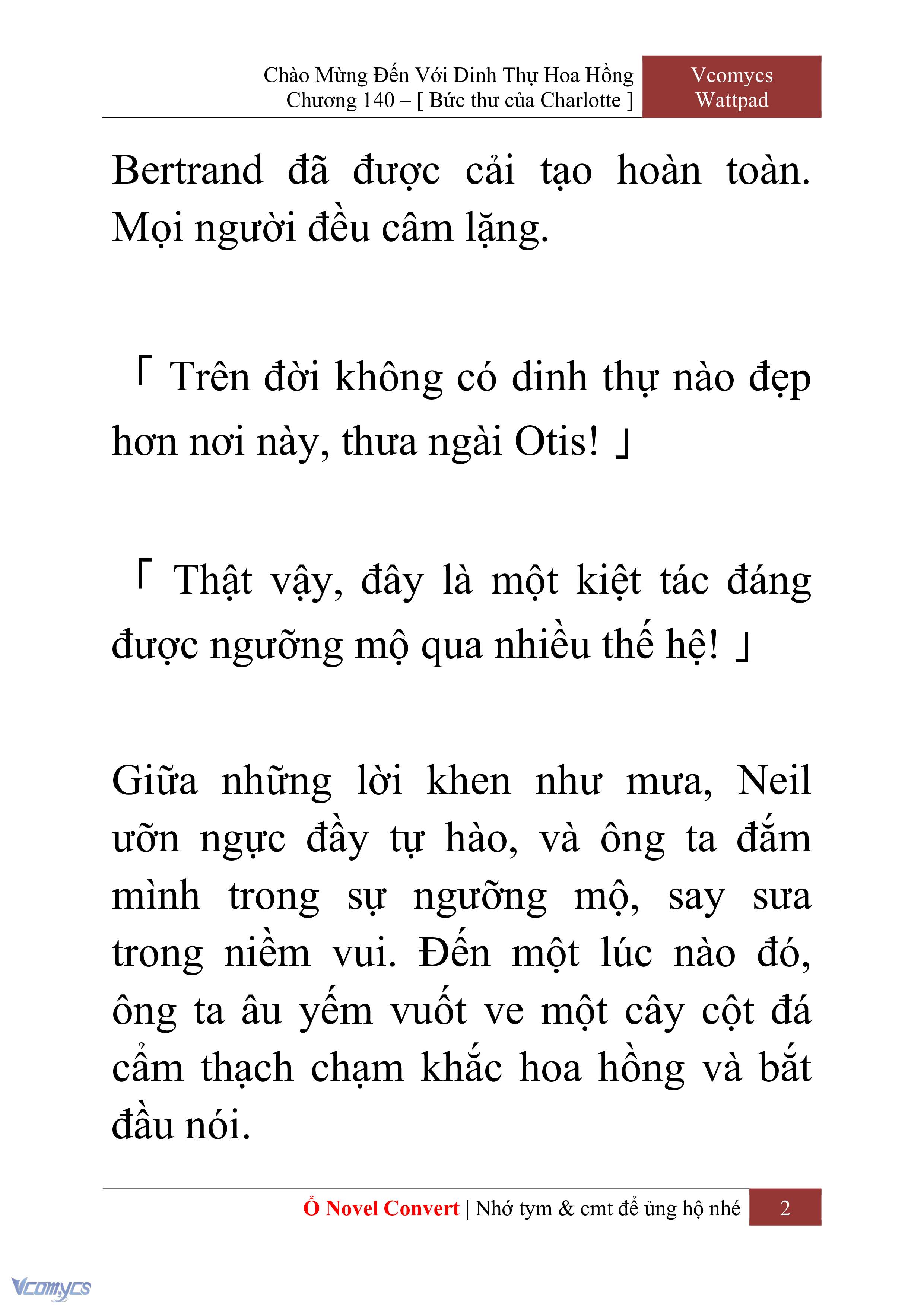 [Novel] Chào Mừng Đến Với Dinh Thự Hoa Hồng Chap 140 - Trang 2