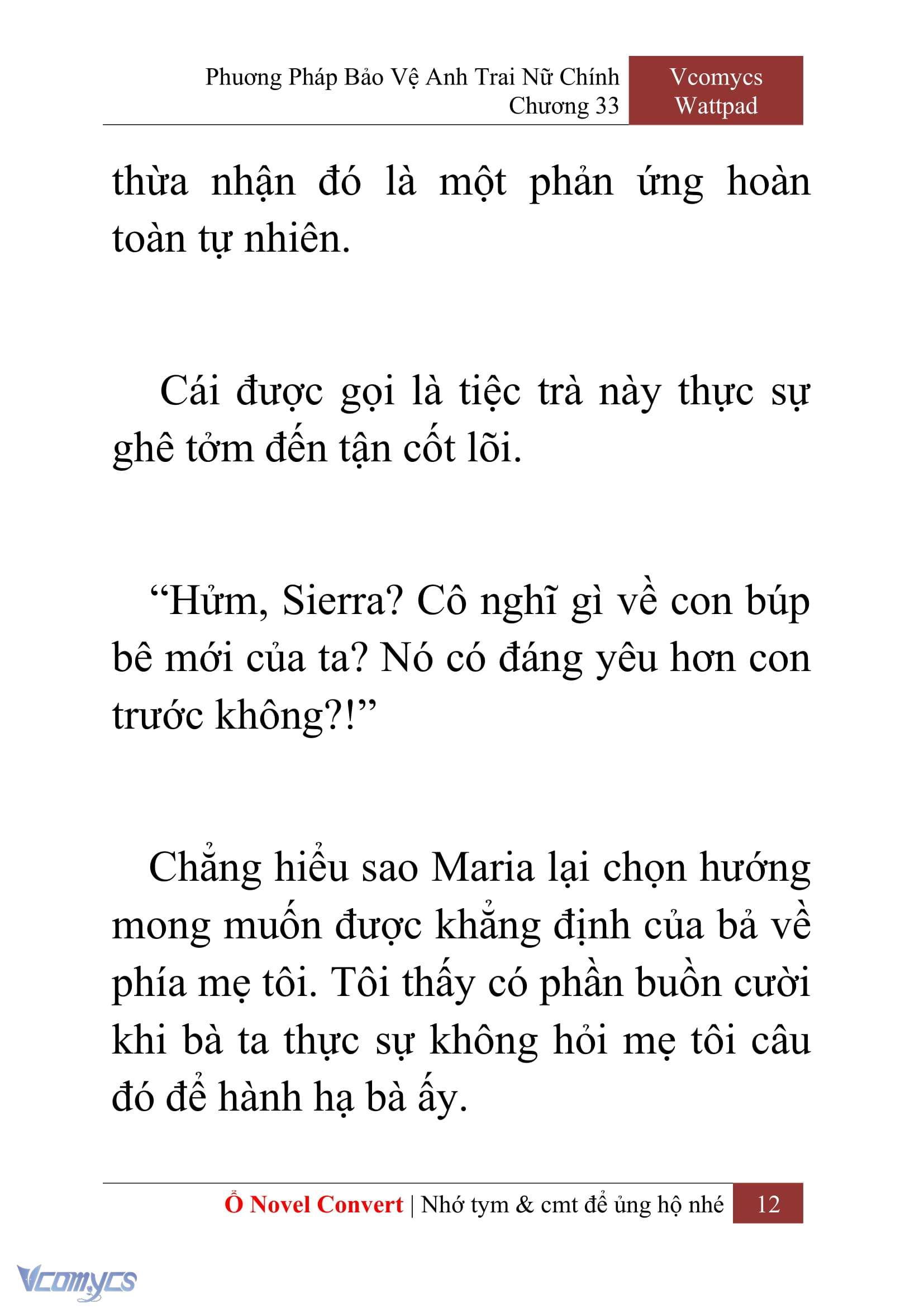 [Novel] Phương Pháp Bảo Vệ Anh Trai Nữ Chính Chap 33 - Next Chap 34
