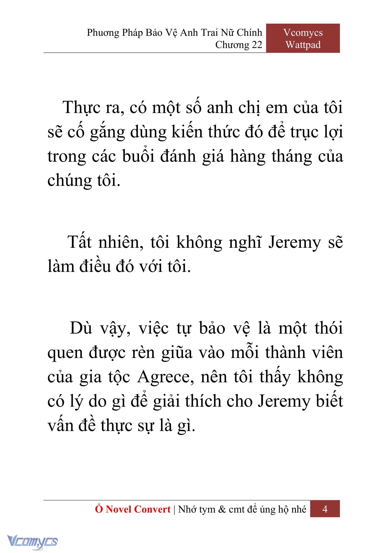 [Novel] Phương Pháp Bảo Vệ Anh Trai Nữ Chính Chap 22 - Next Chap 23