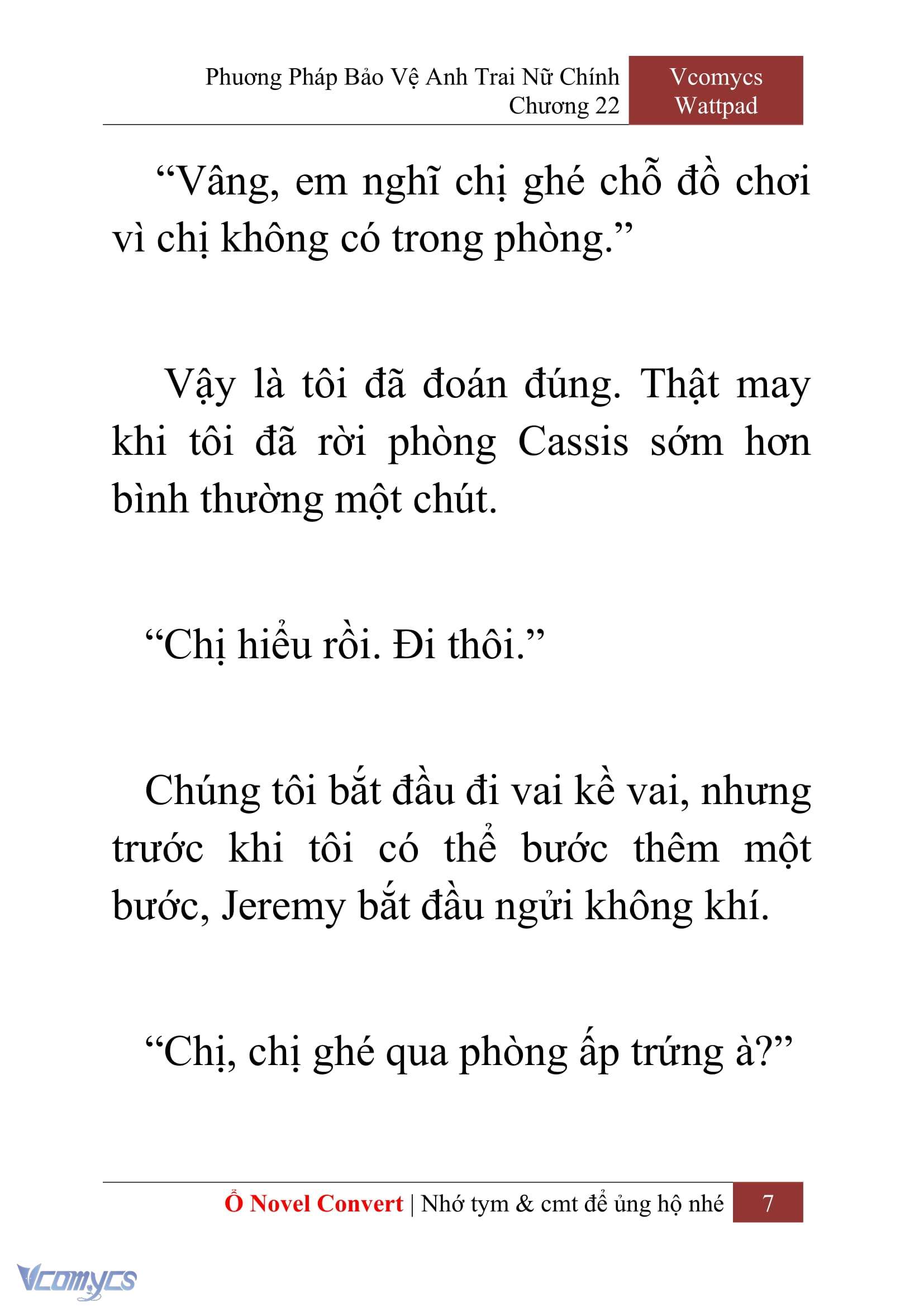 [Novel] Phương Pháp Bảo Vệ Anh Trai Nữ Chính Chap 22 - Next Chap 23