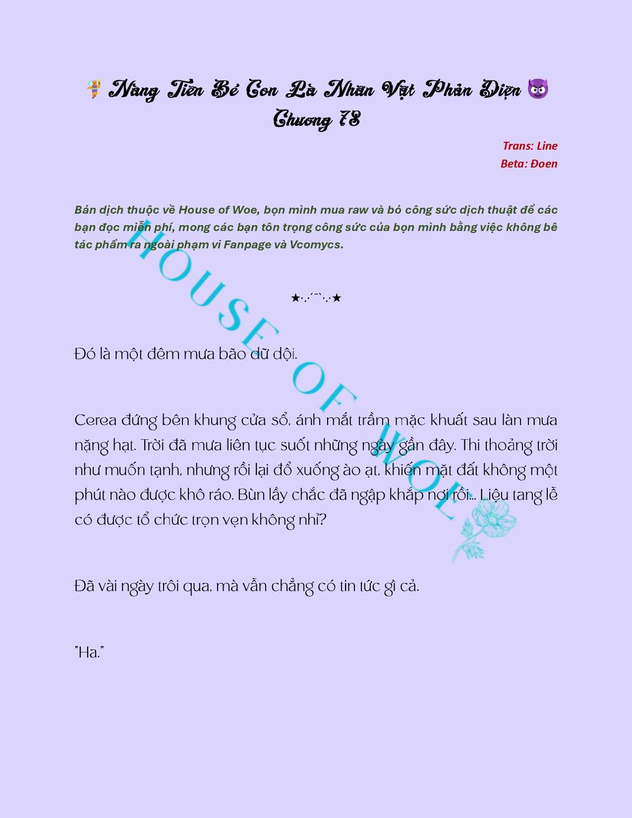 [NOVEL] NÀNG TIÊN BÉ CON LÀ NHÂN VẬT PHẢN DIỆN Chap 78 - Next 