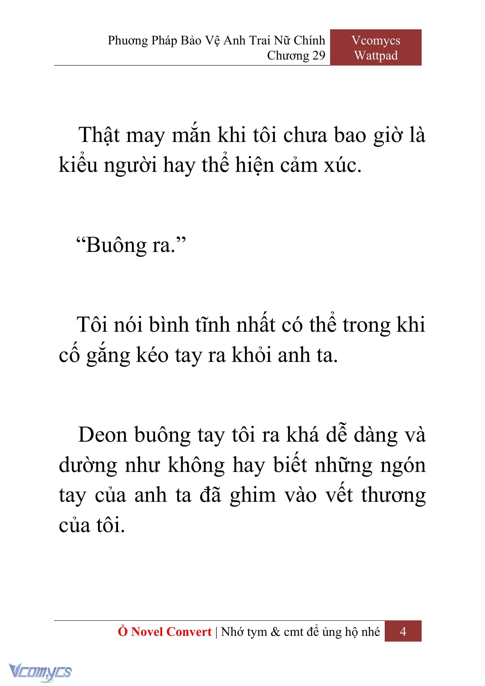 [Novel] Phương Pháp Bảo Vệ Anh Trai Nữ Chính Chap 29 - Next Chap 30