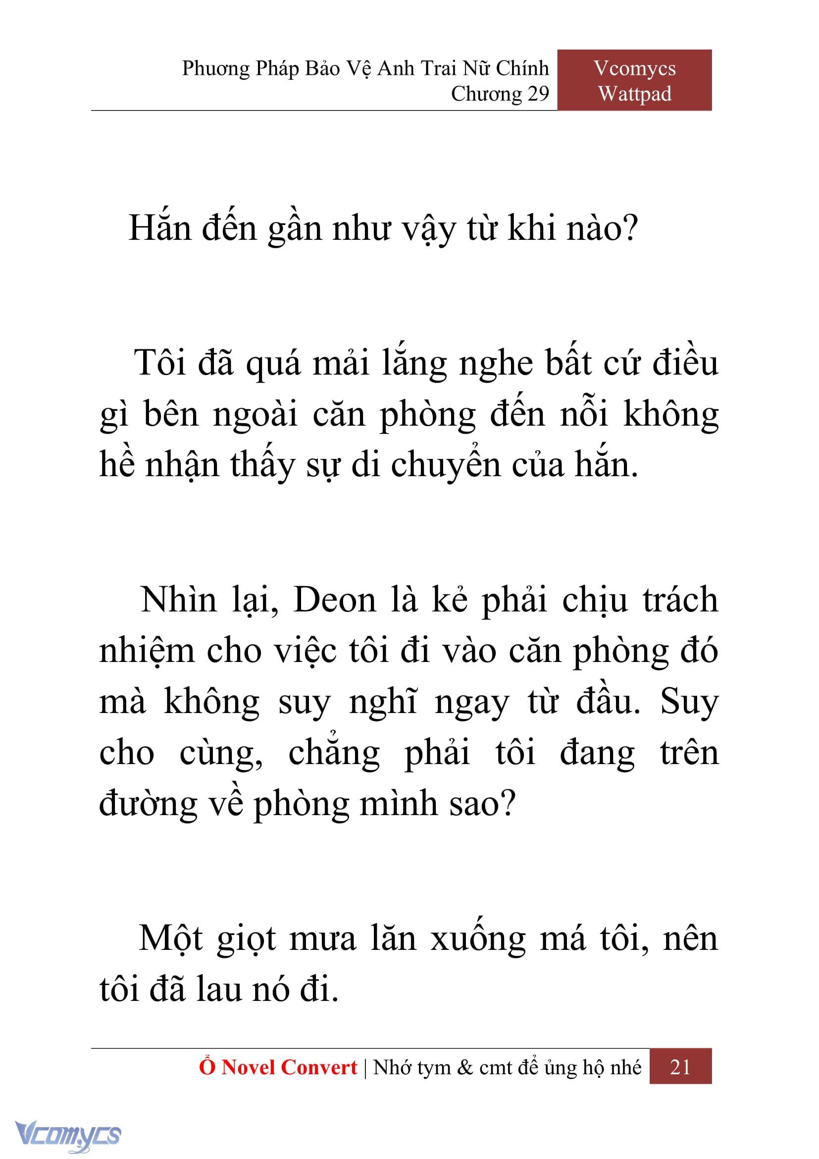 [Novel] Phương Pháp Bảo Vệ Anh Trai Nữ Chính Chap 29 - Next Chap 30